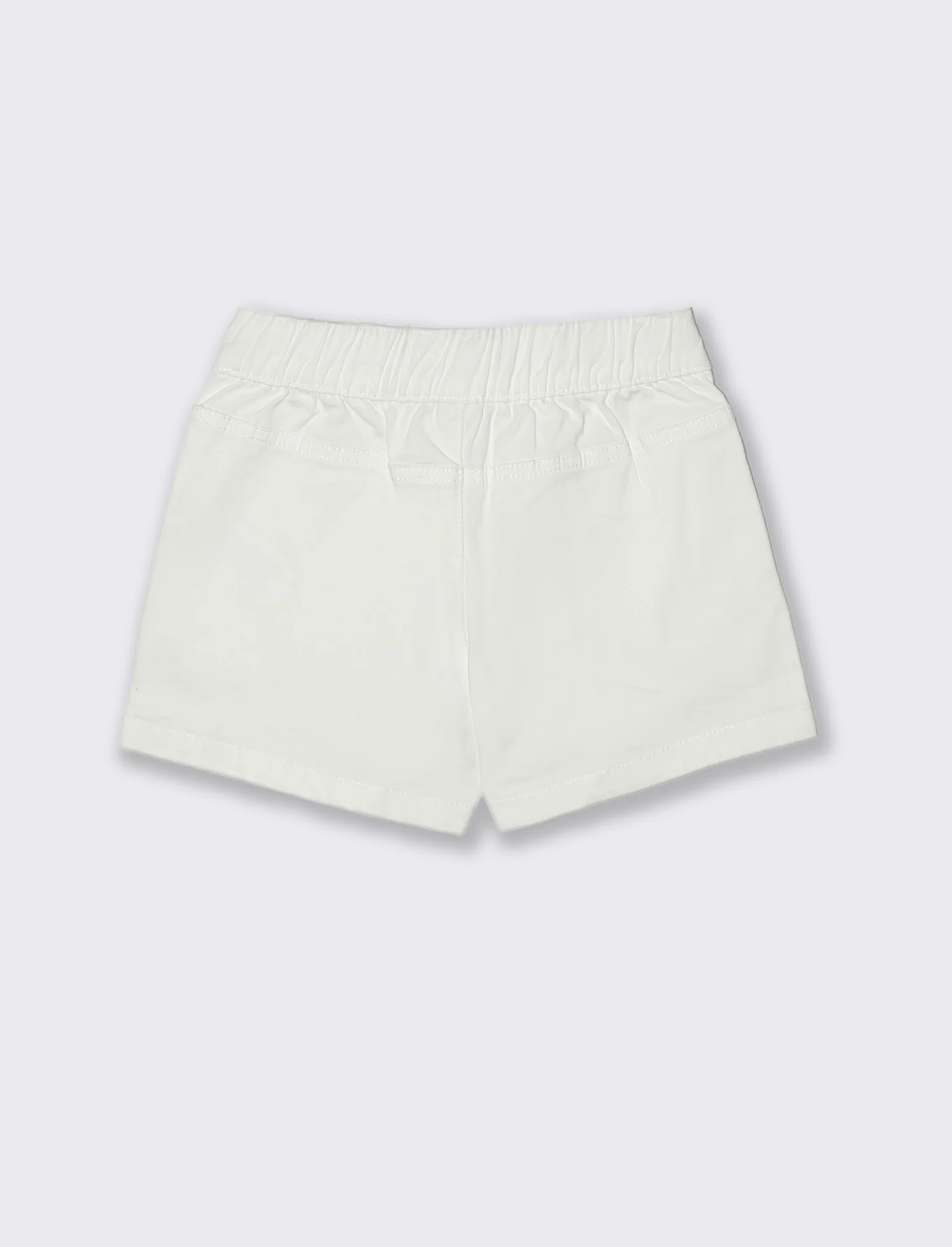 Short in cotone da bambina freschi e comodi - Bianco - Image 2