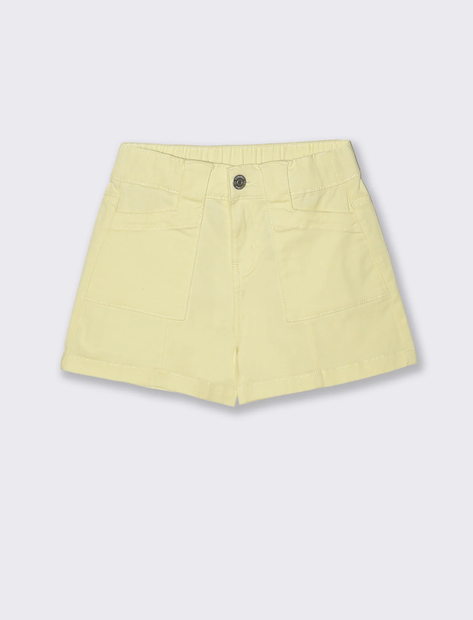 Short in cotone da bambina freschi e comodi - Giallo