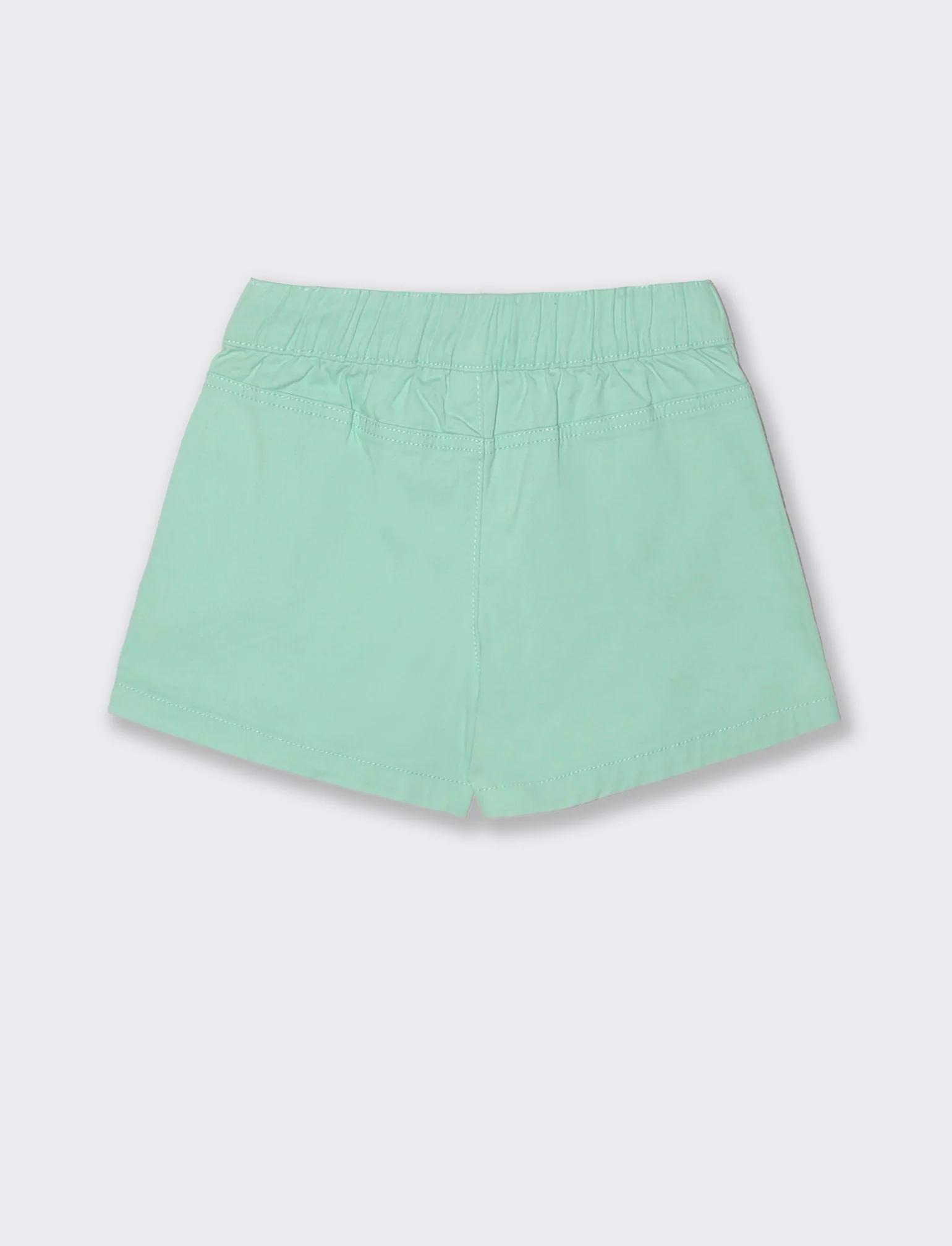 Short in cotone da bambina freschi e comodi - Verde acqua - Image 2