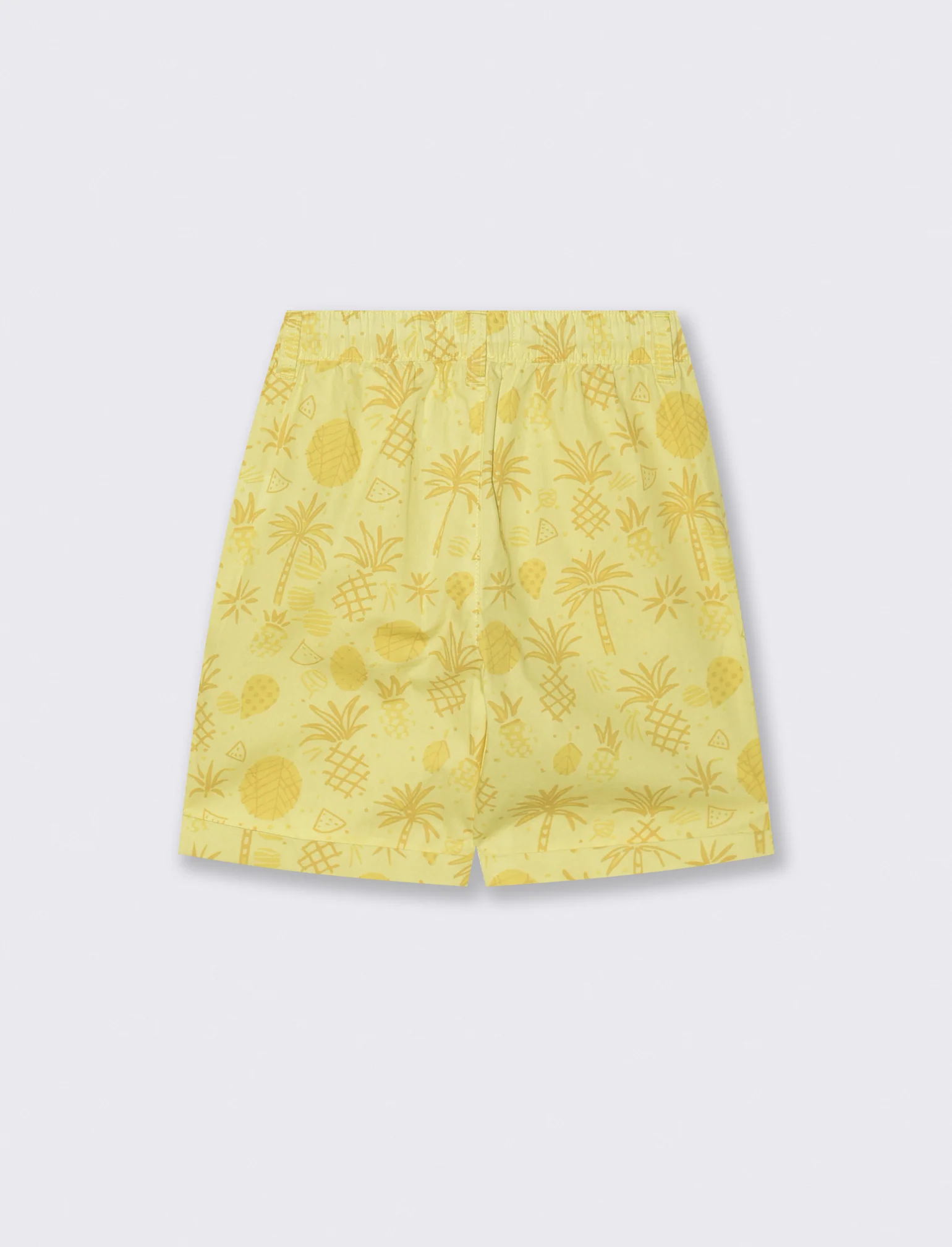 Short in cotone stampato con lacci - Giallo - Image 2