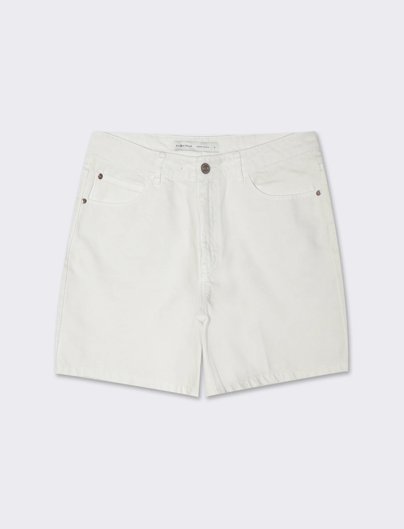 Short in denim da donna - Bianco - Image 4