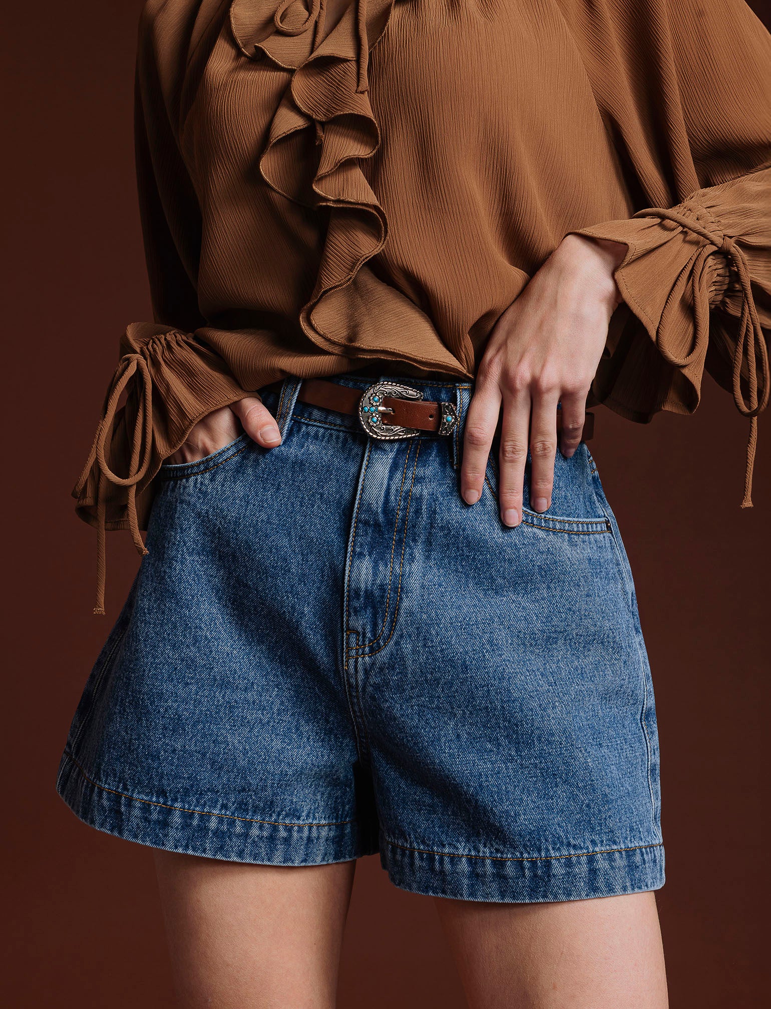 Short in denim - Denim - Image 2