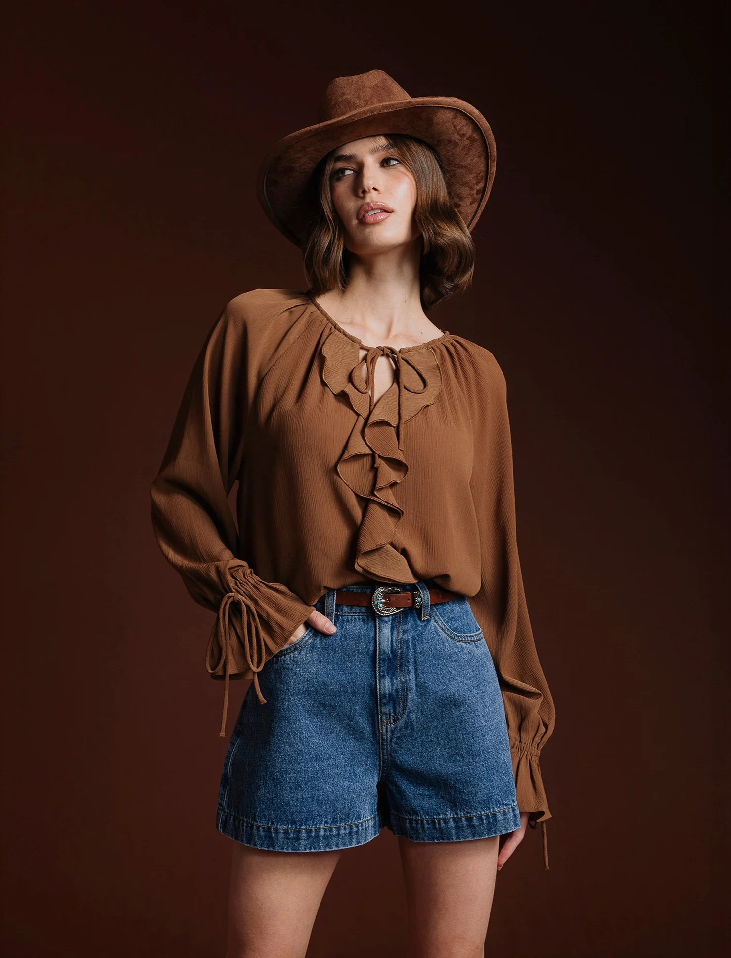 Short in denim - Denim - Image 3