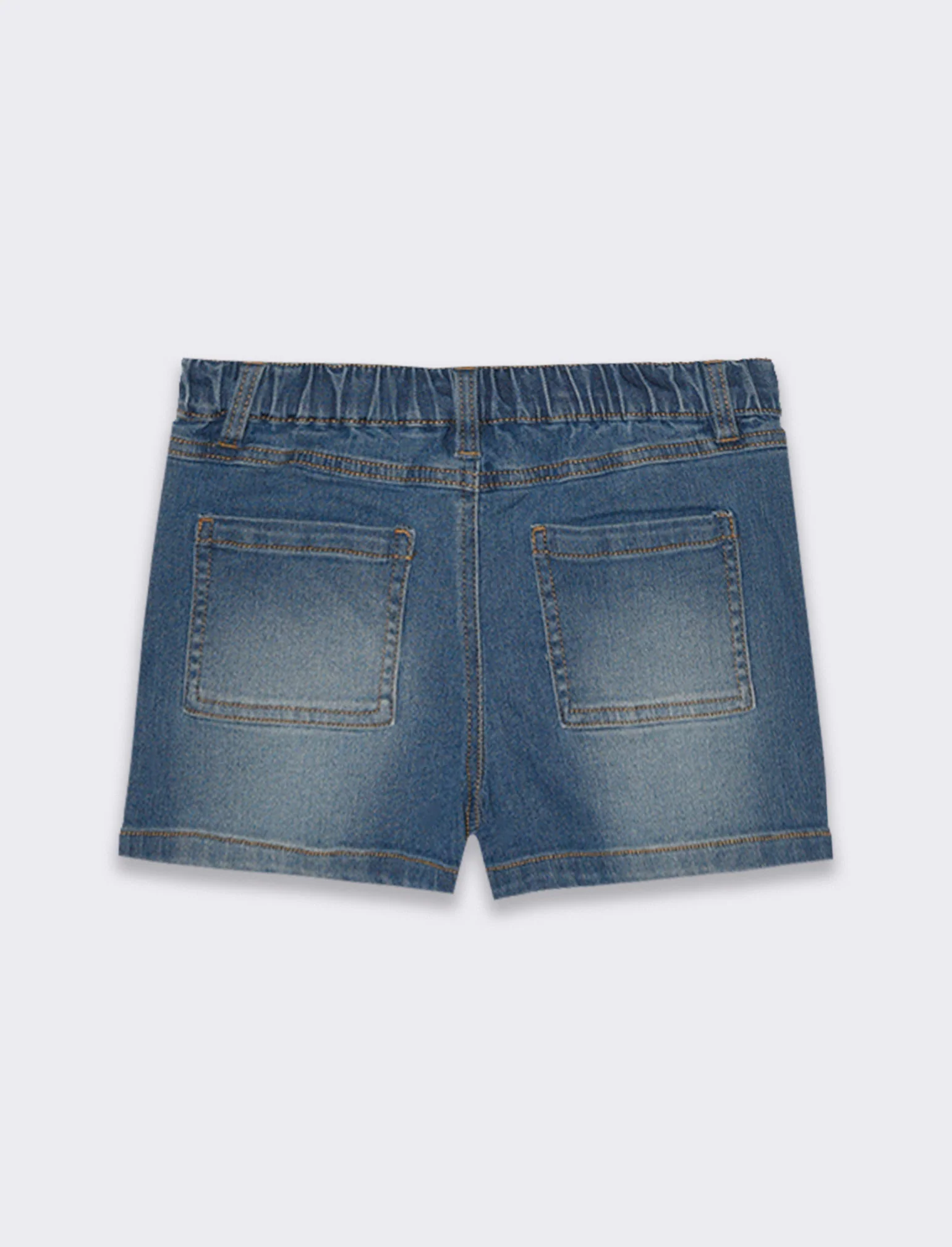 Short in denim elastico da bambina - Denim - Image 2