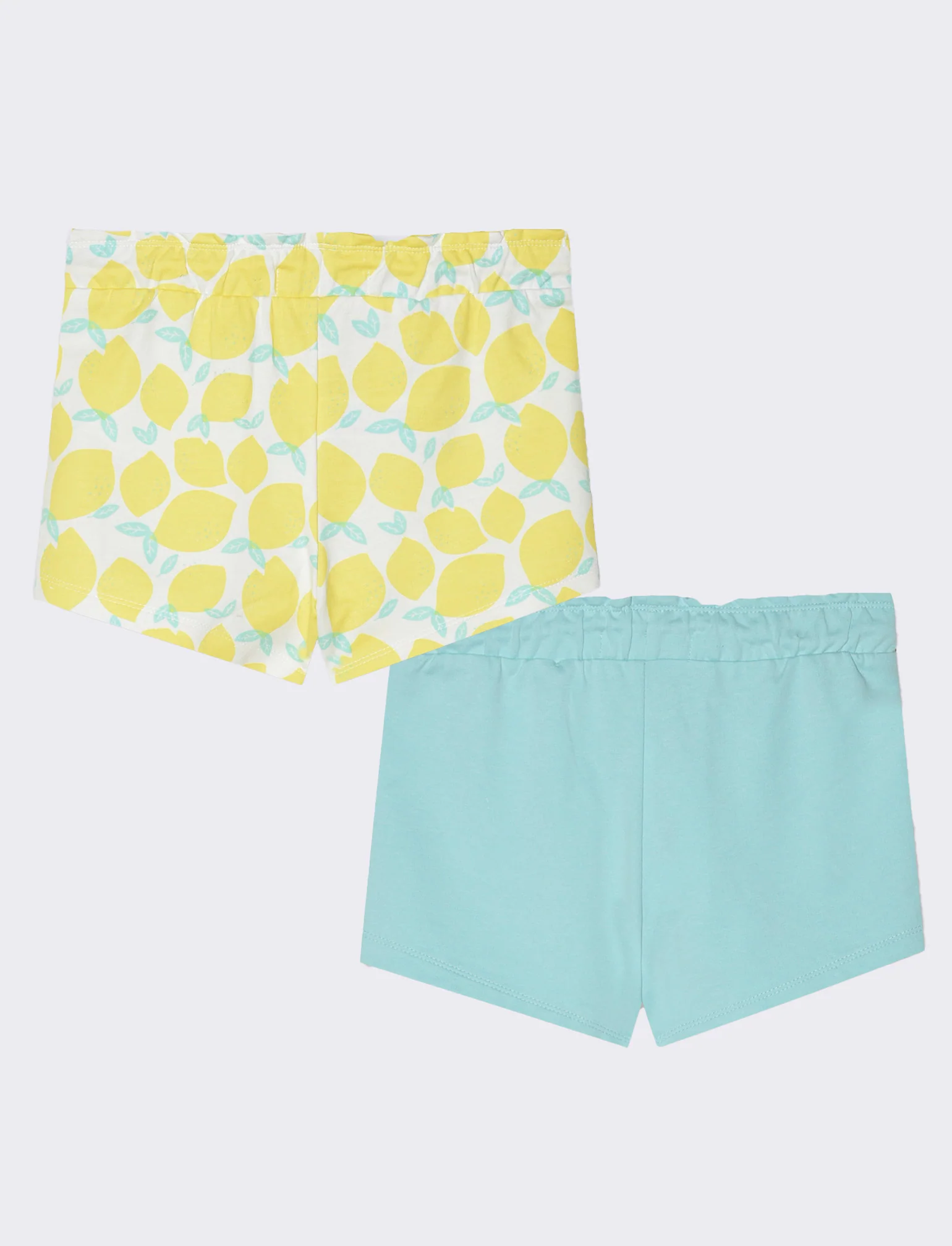 Short in felpa 2 pack da bambina - Verde acqua - Image 2