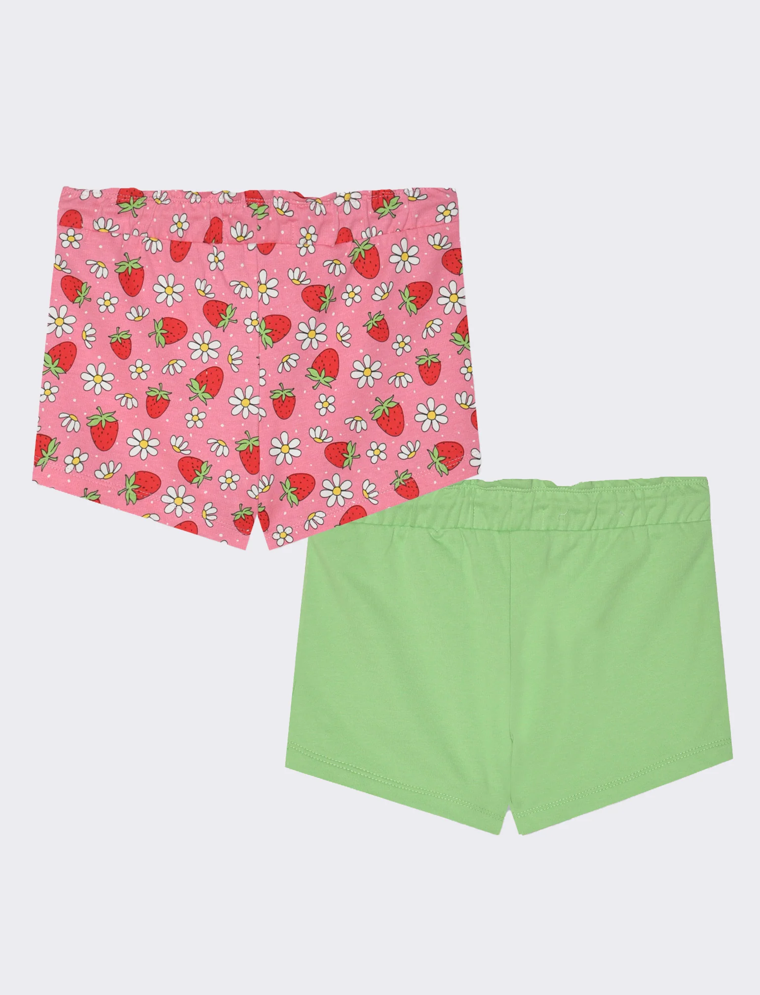 Short in felpa 2 pack da bambina - Verde mela - Image 2