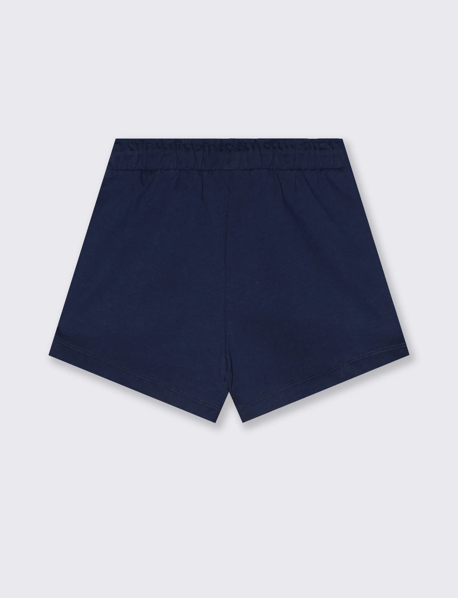 Short in french terry con strass e elastico - Blu - Image 2