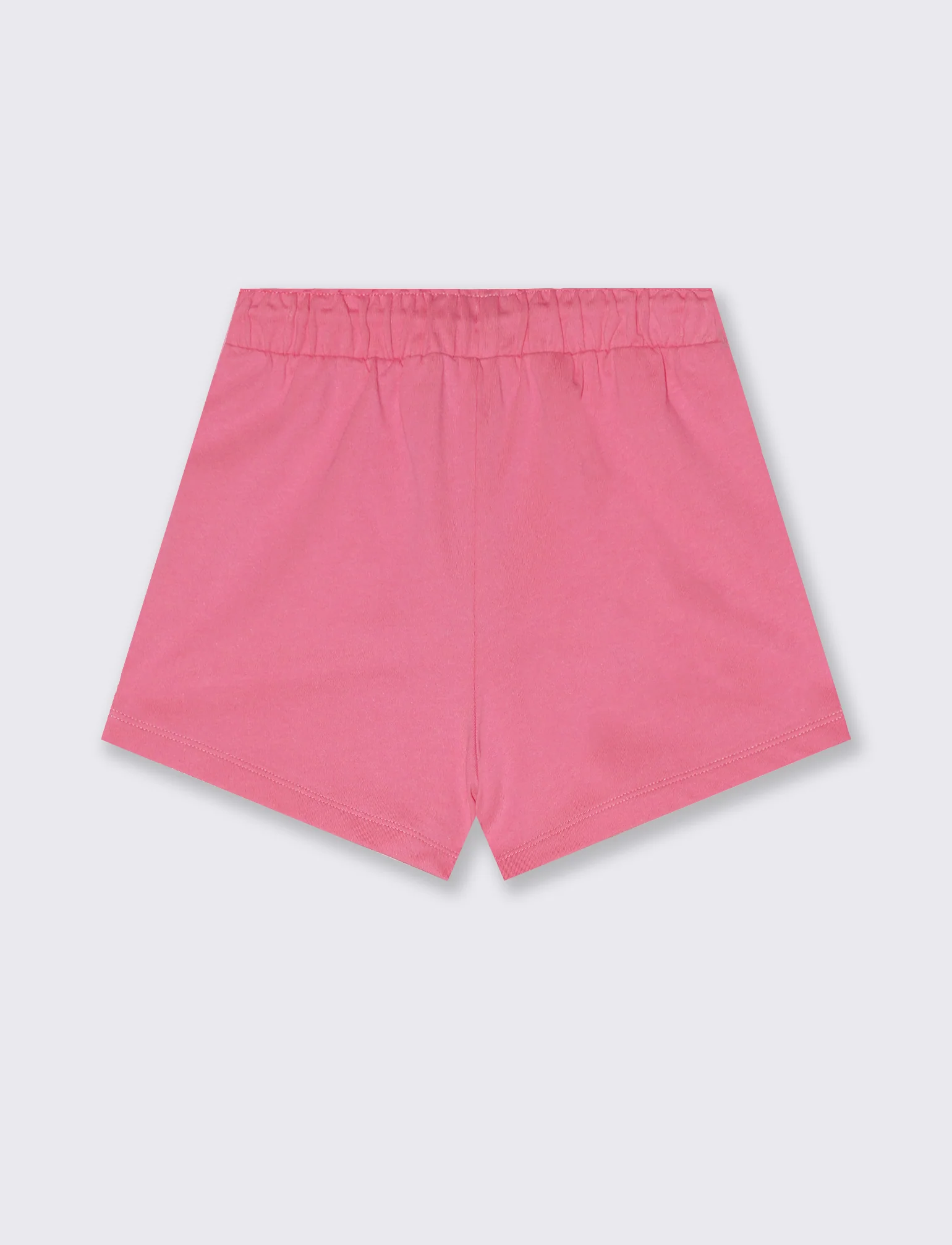 Short in french terry con strass e elastico - Rosa big bubble - Image 2