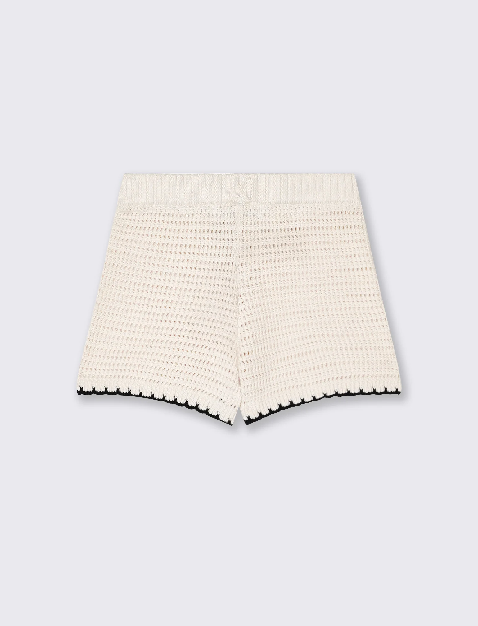 Short in maglia intrecciata da bambina - Beige - Image 5