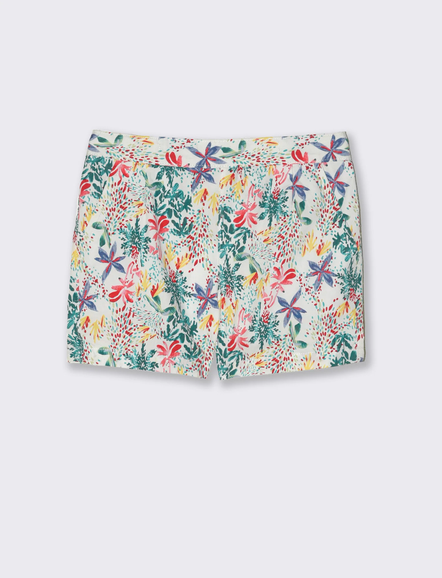 Short in popeline da bambina - Bianco sporco - Image 4