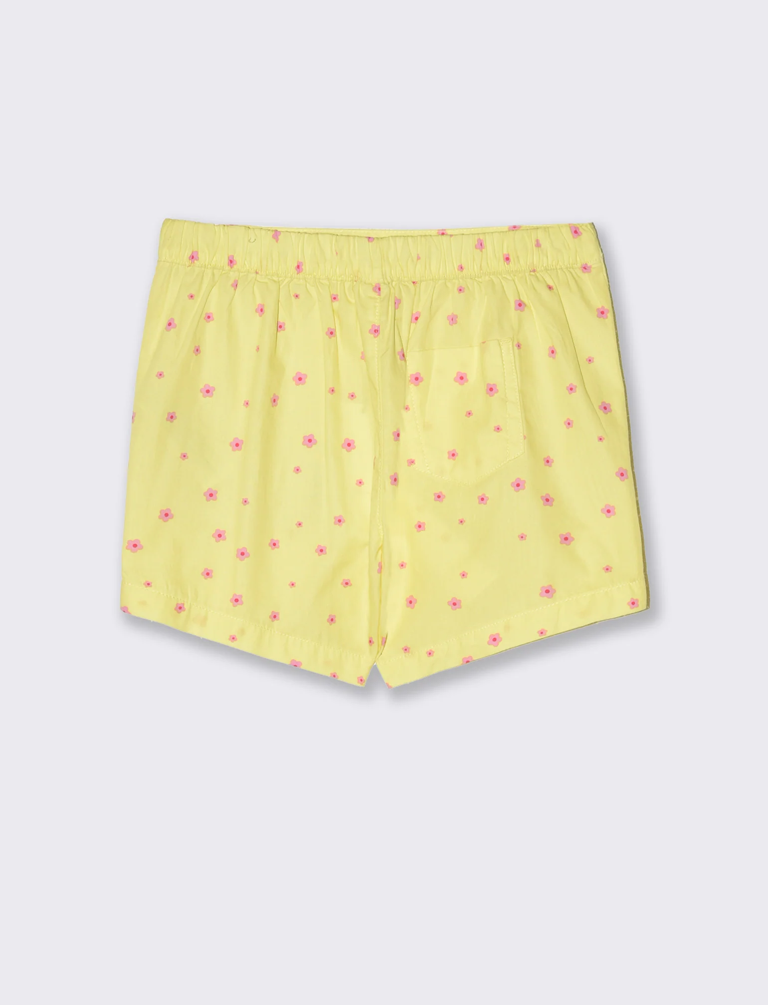 Short in popeline da bambina - Giallo - Image 2