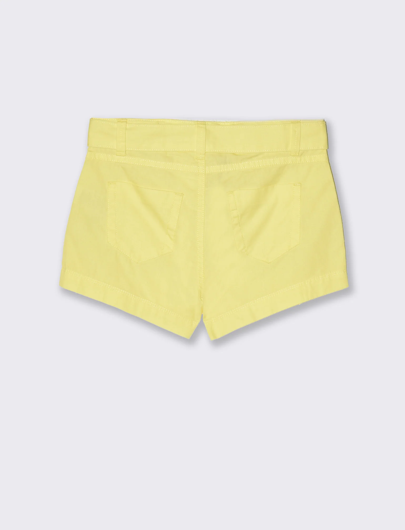 Short in popeline da bambina - Giallo - Image 2