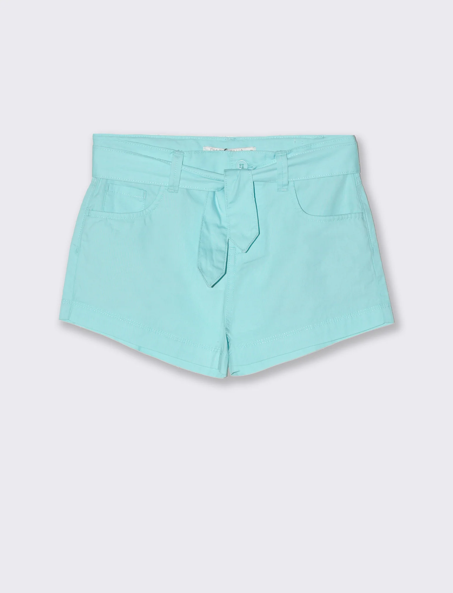 Short in popeline da bambina - Verde acqua