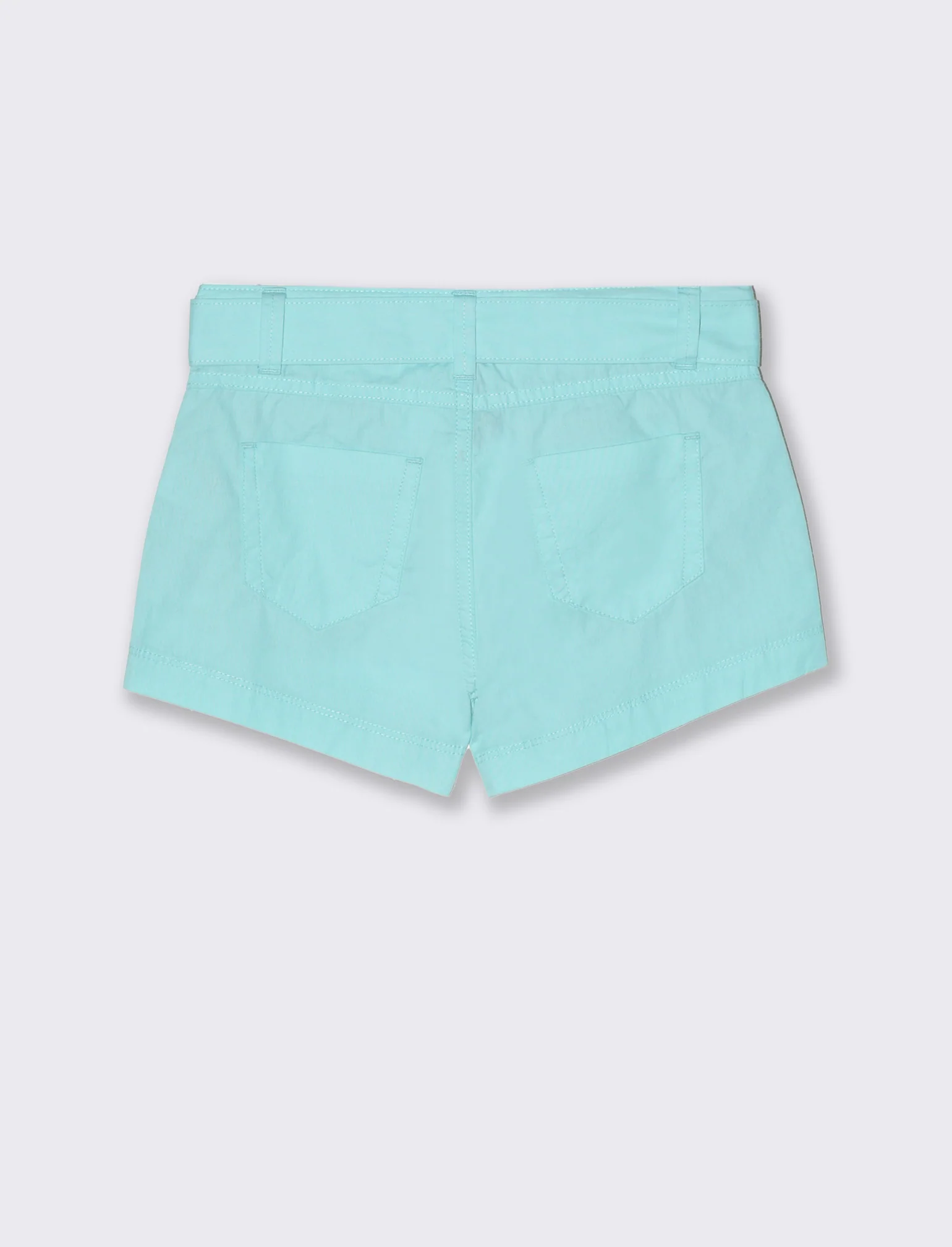 Short in popeline da bambina - Verde acqua - Image 2