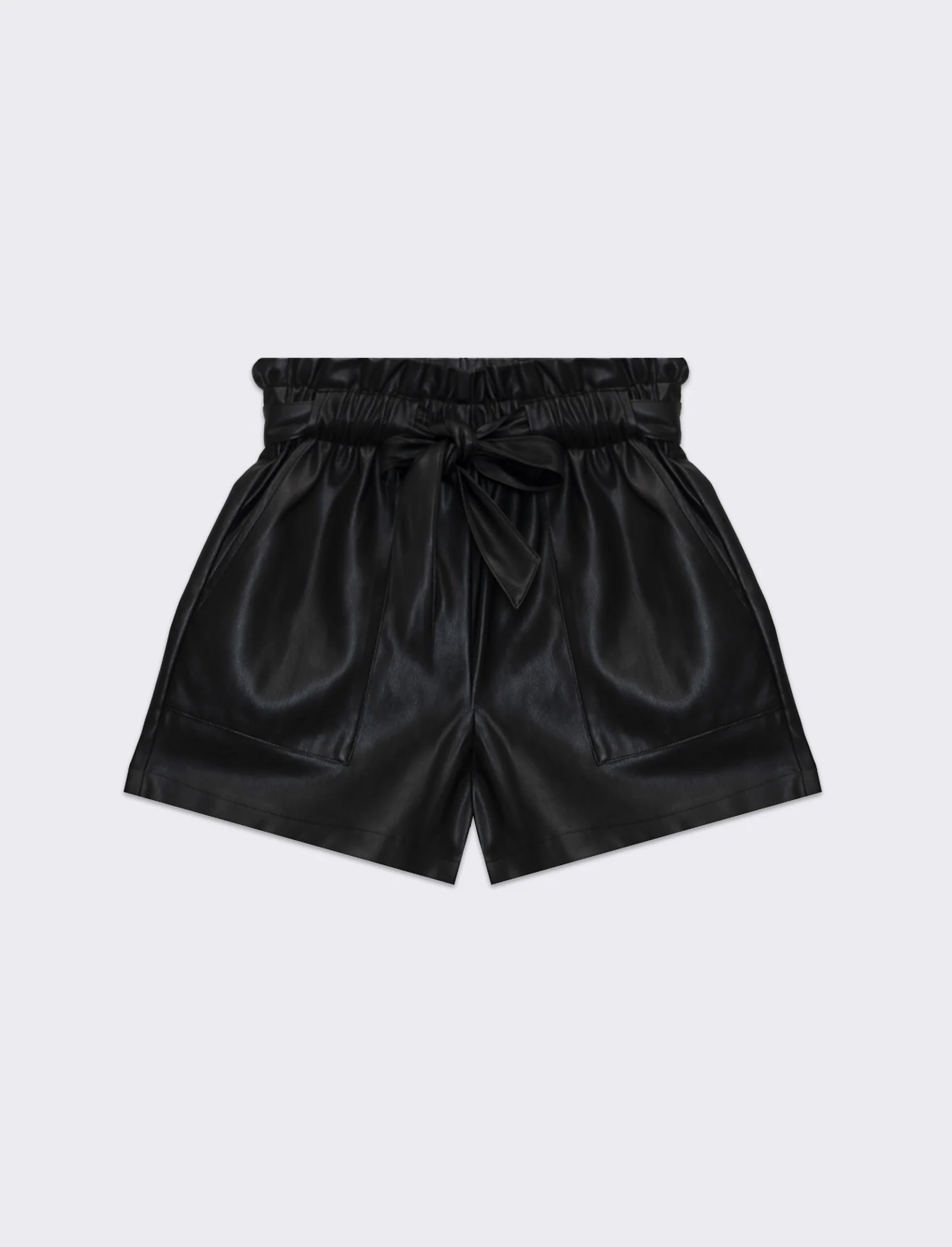 Short in similpelle da donna - Nero - Image 4