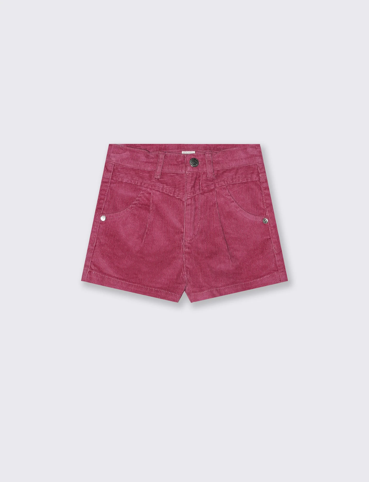 Short in velluto elastico da bambina - Viola malva