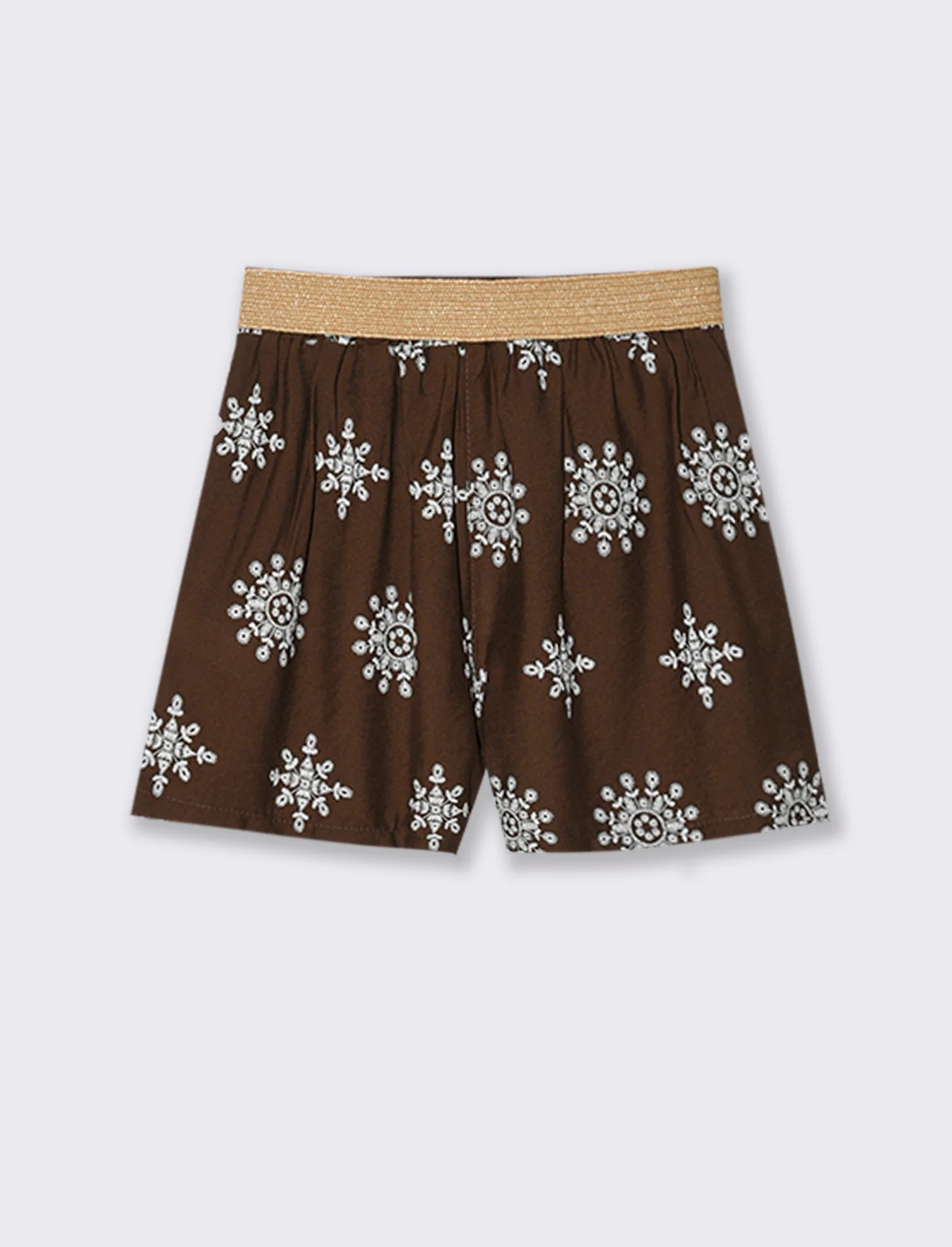 Short stampato con cintura - Moro - Image 4