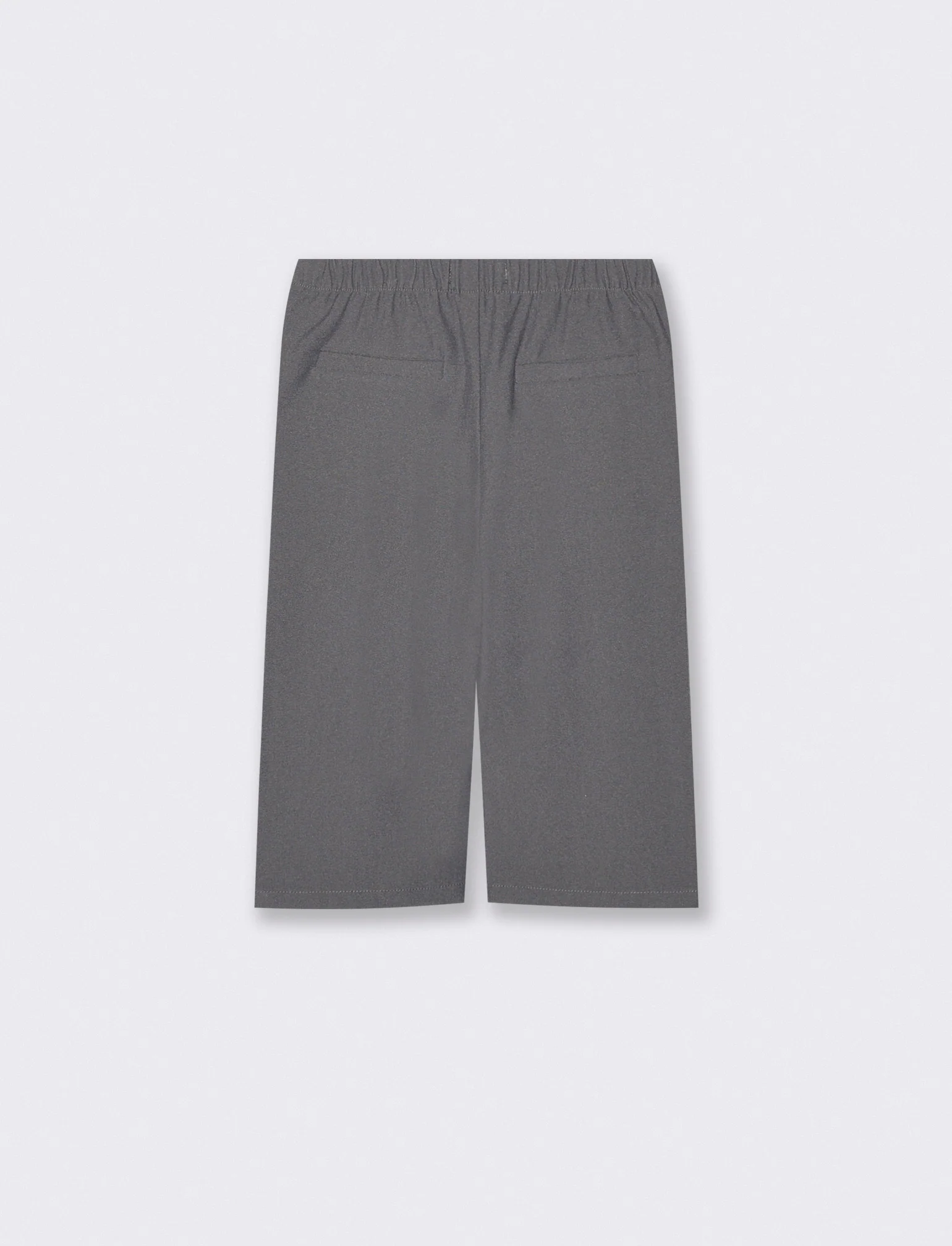 Shorts a quadri con pannello pieghettato - Grigio piombo - Image 2