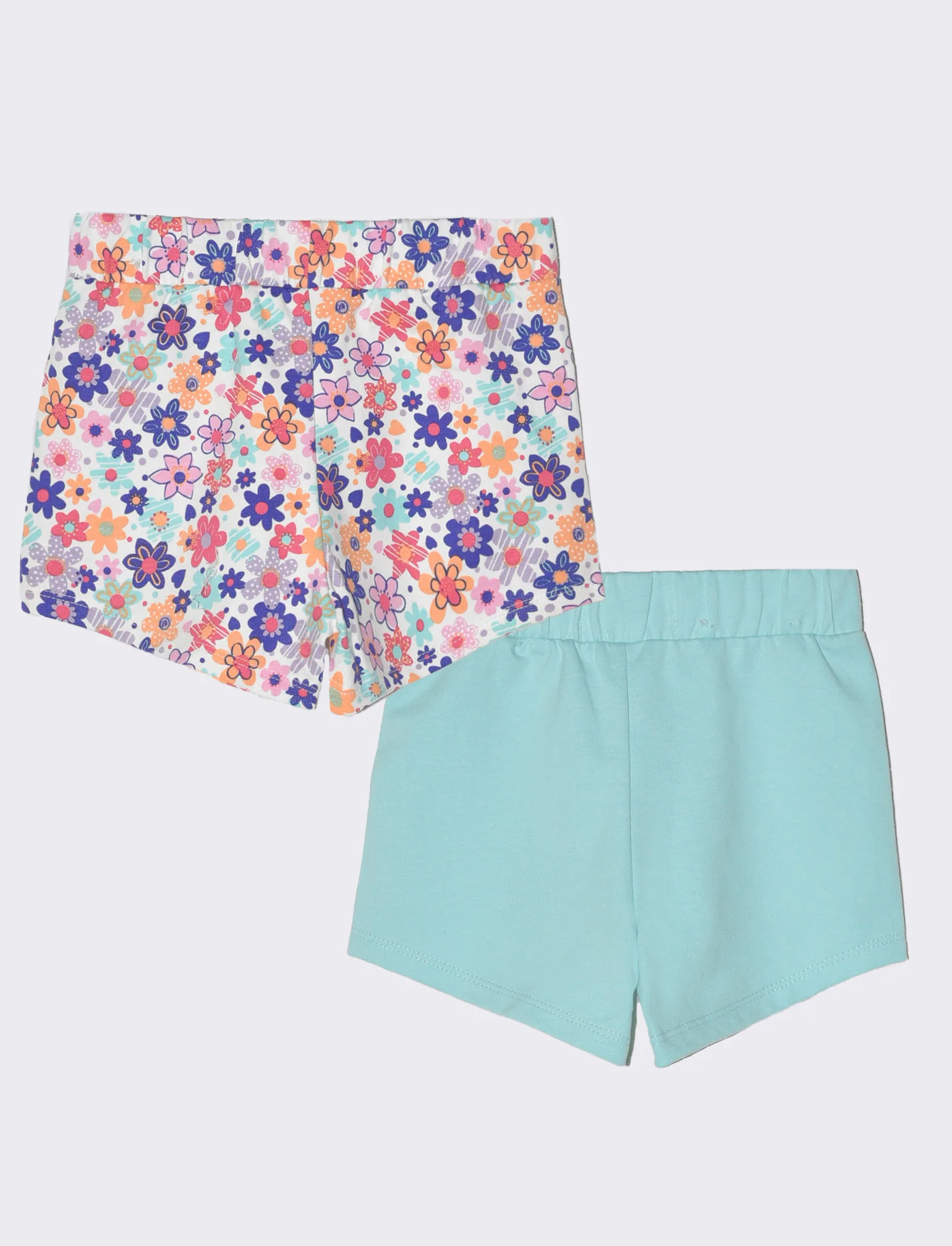 Shorts bipack da neonata - Verde acqua - Image 2