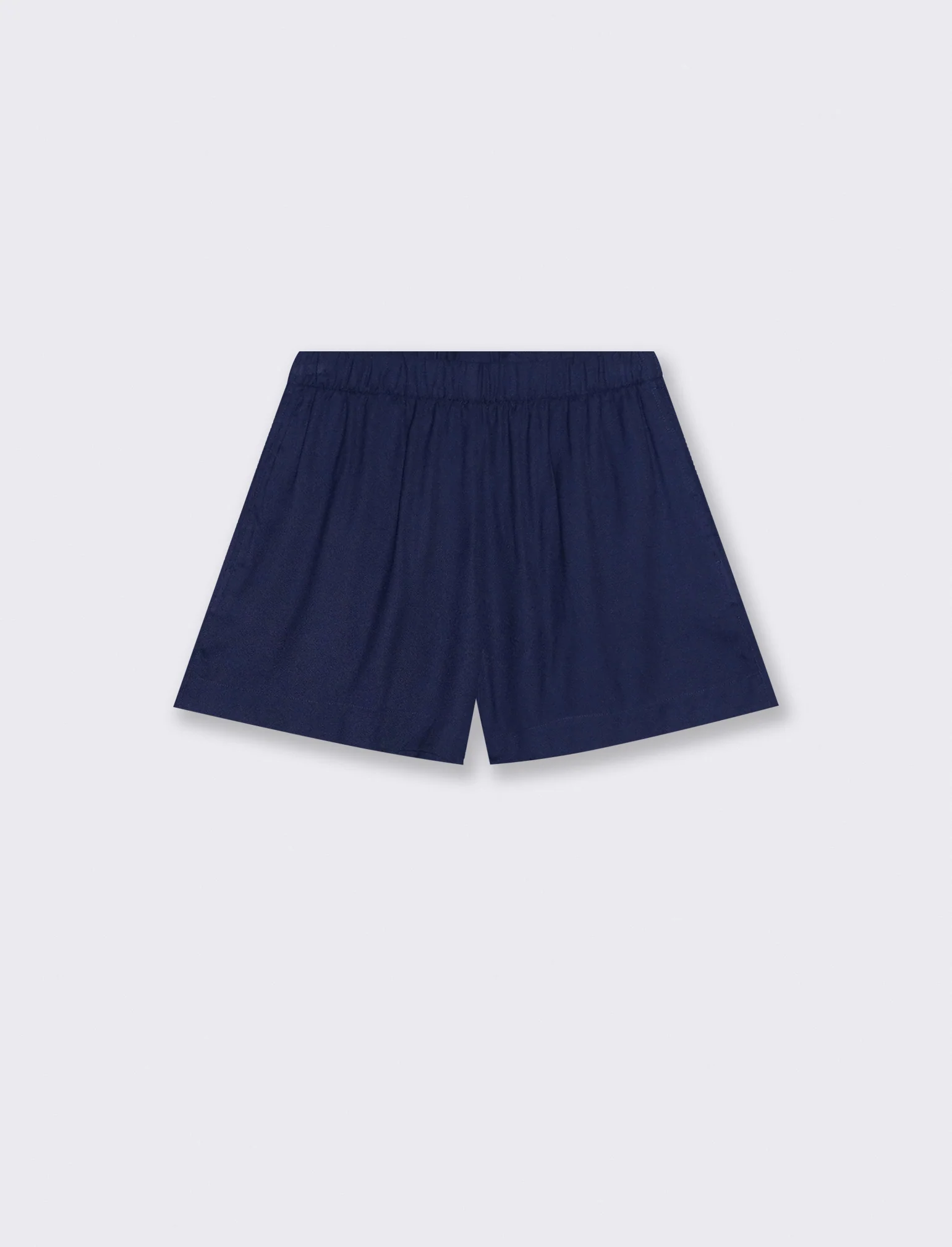 Shorts con elastico arricciato in vita - Blu - Image 2