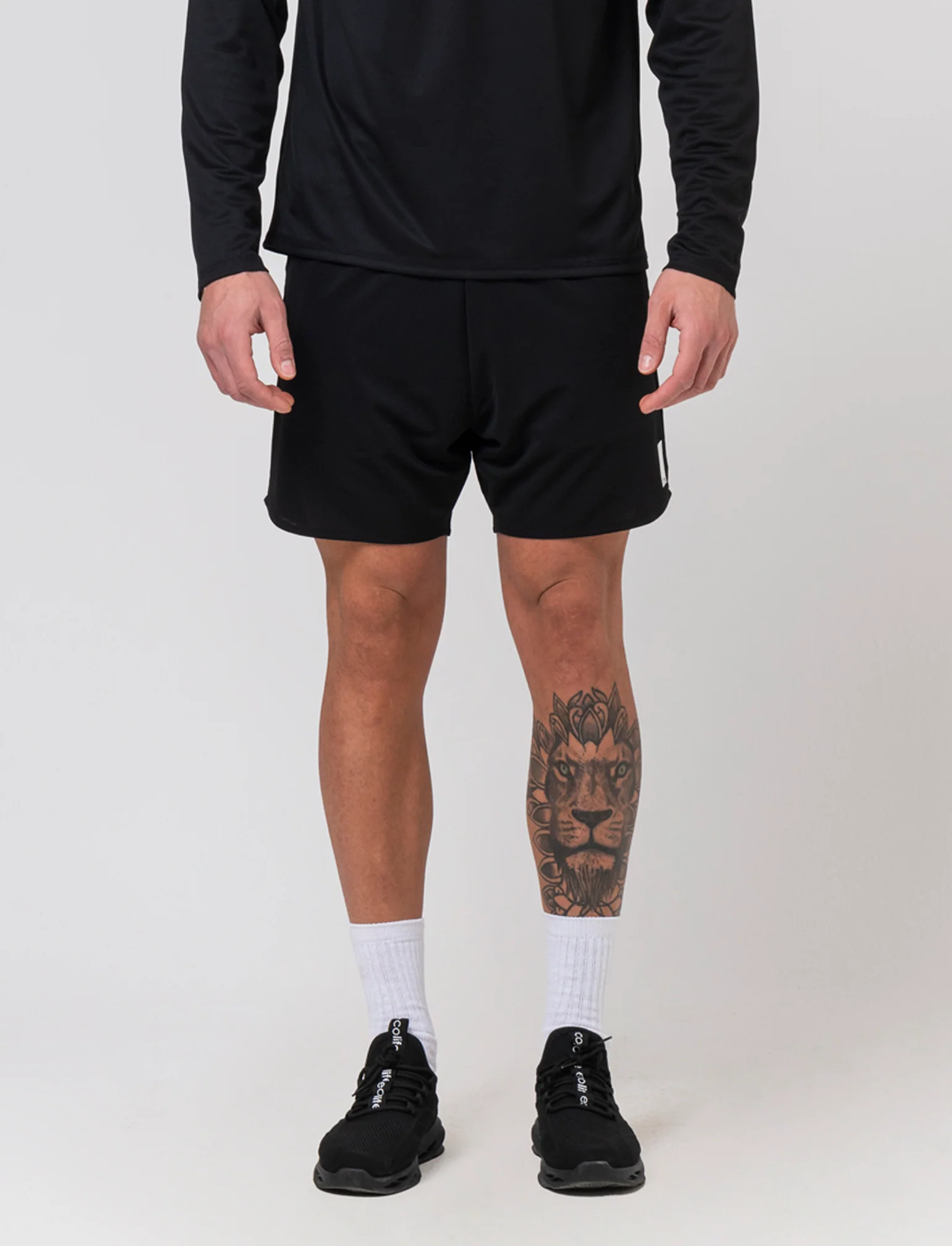 Shorts da allenamento in tessuto tecnico waffle da uomo - Nero