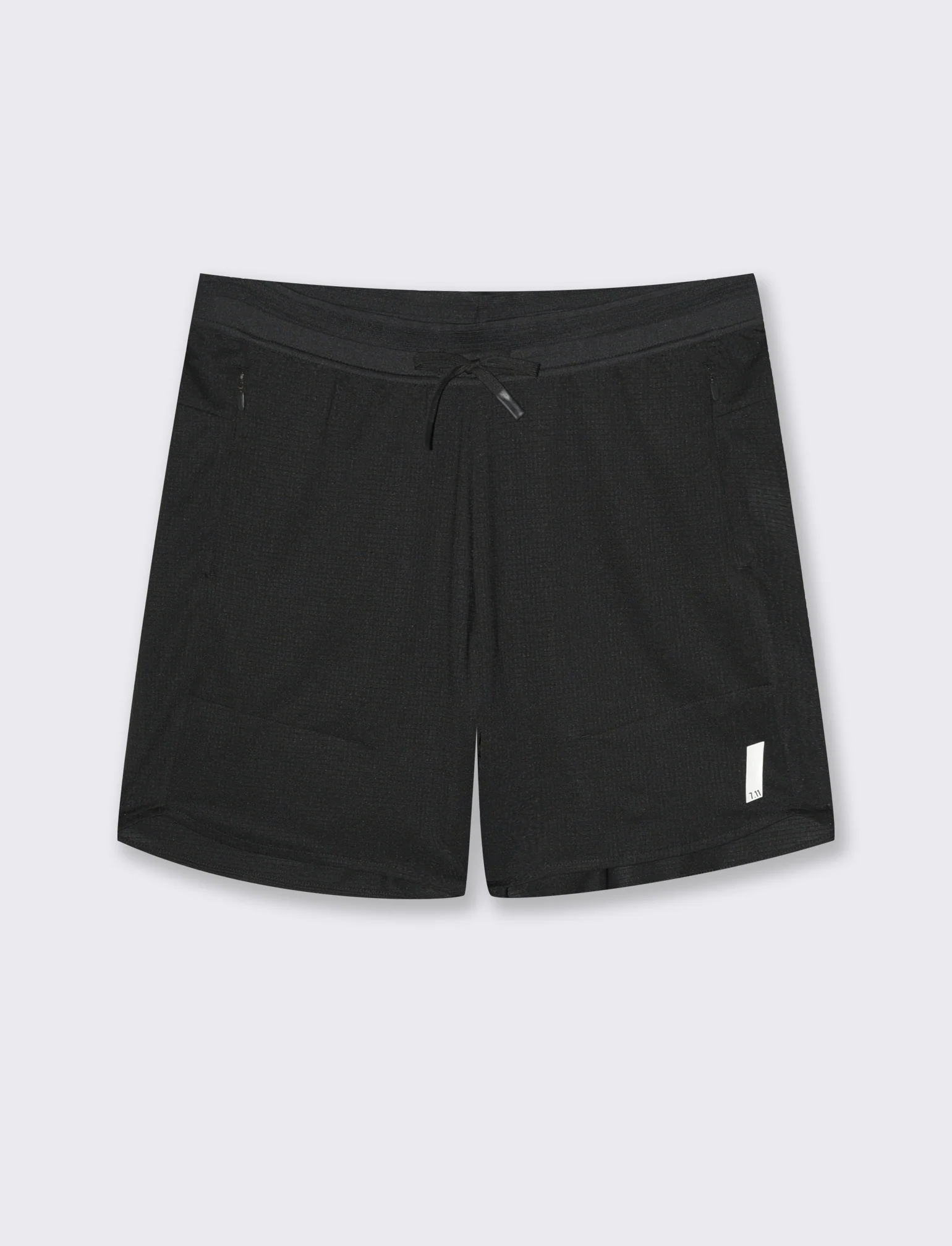 Shorts da allenamento in tessuto tecnico waffle da uomo - Nero - Image 4