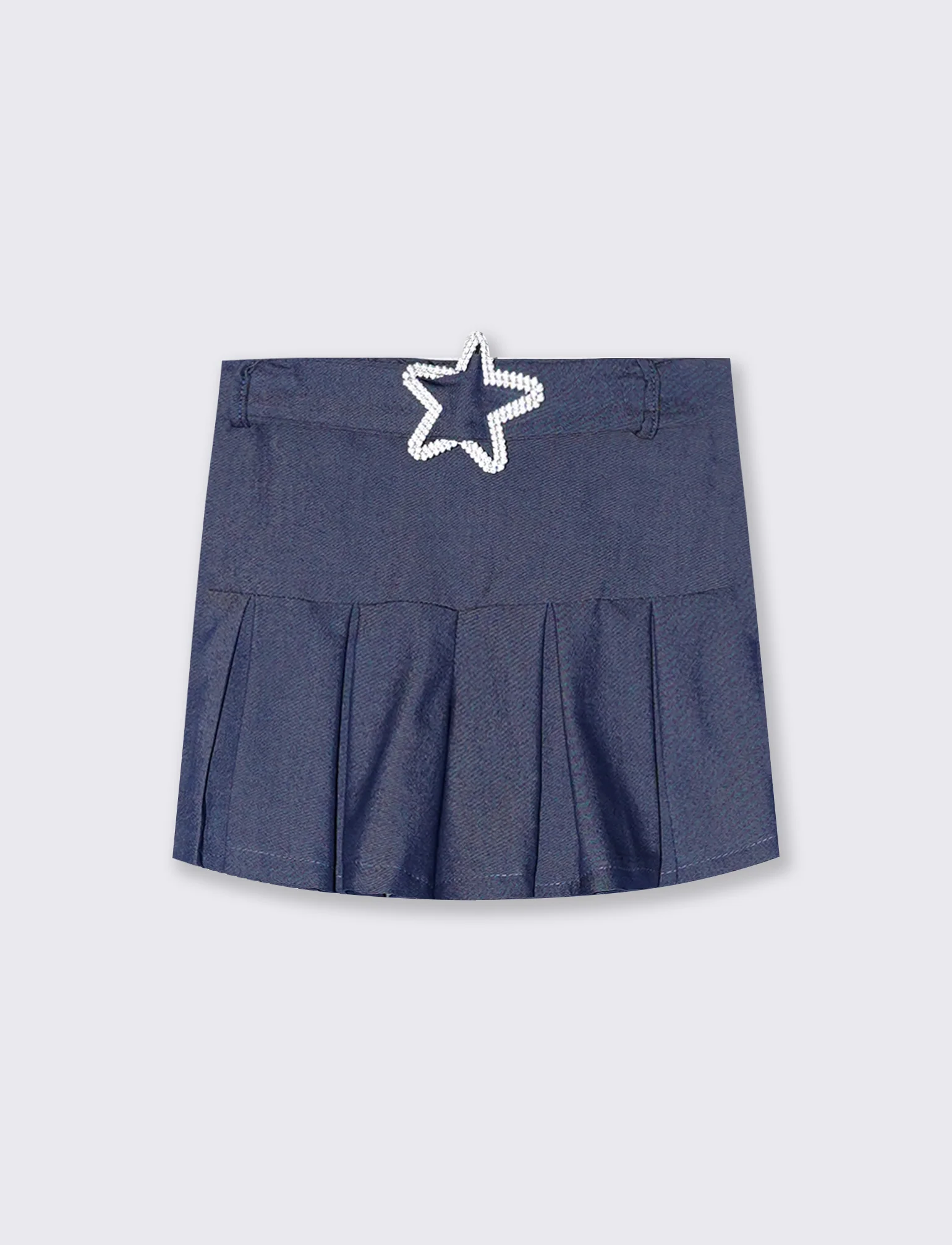 Shorts eleganti con cintura gioiello - Denim
