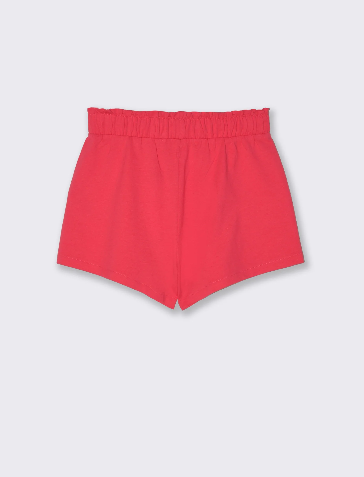 Shorts in cotone con elastico da bambina - Fuxia - Image 3