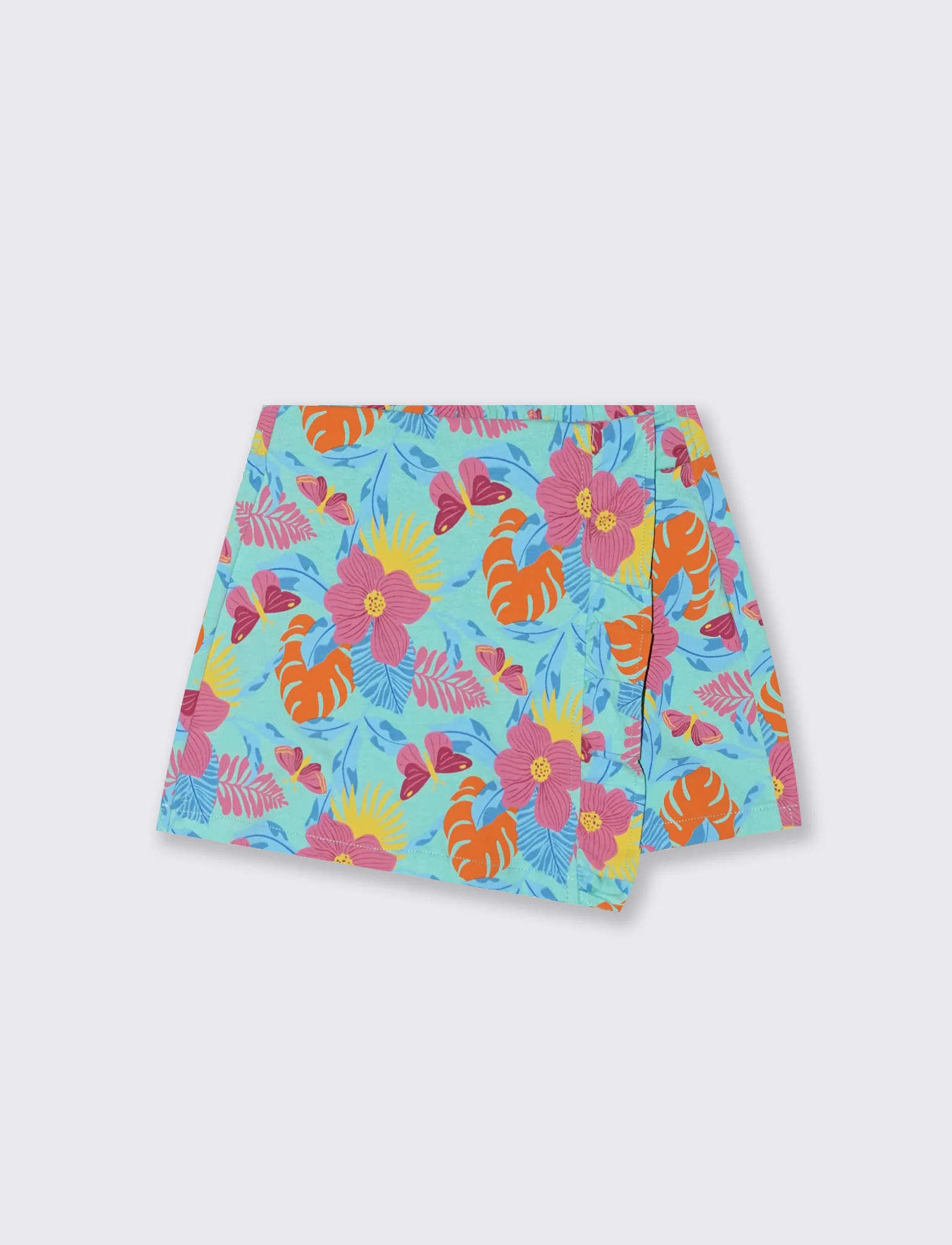 Shorts in felpa da bambina con rouches - Fantasia