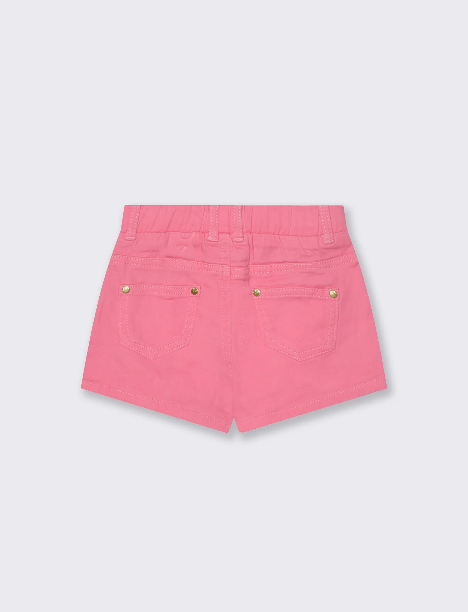 Shorts in twill con tasche e vita regolabile - Rosa big bubble - Image 2