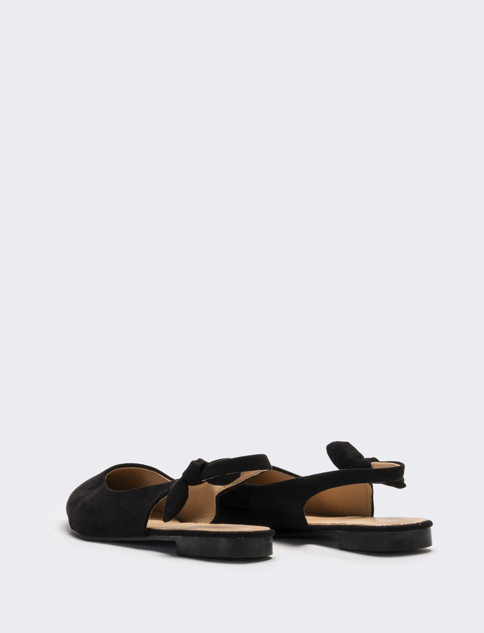 Slingback da donna con fiocco laterale - Nero - Image 3