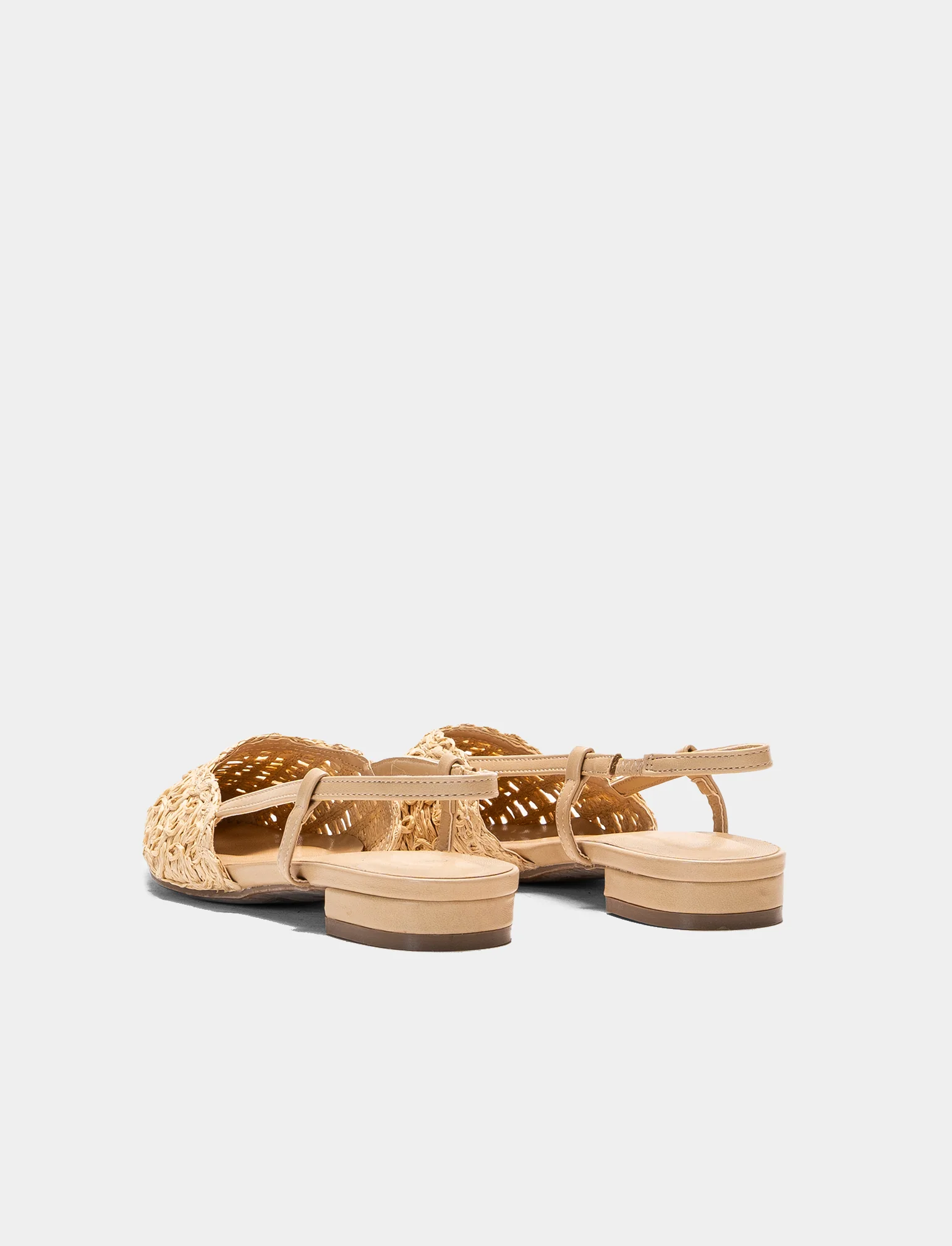 Slingback da donna con tacco basso - Beige - Image 3