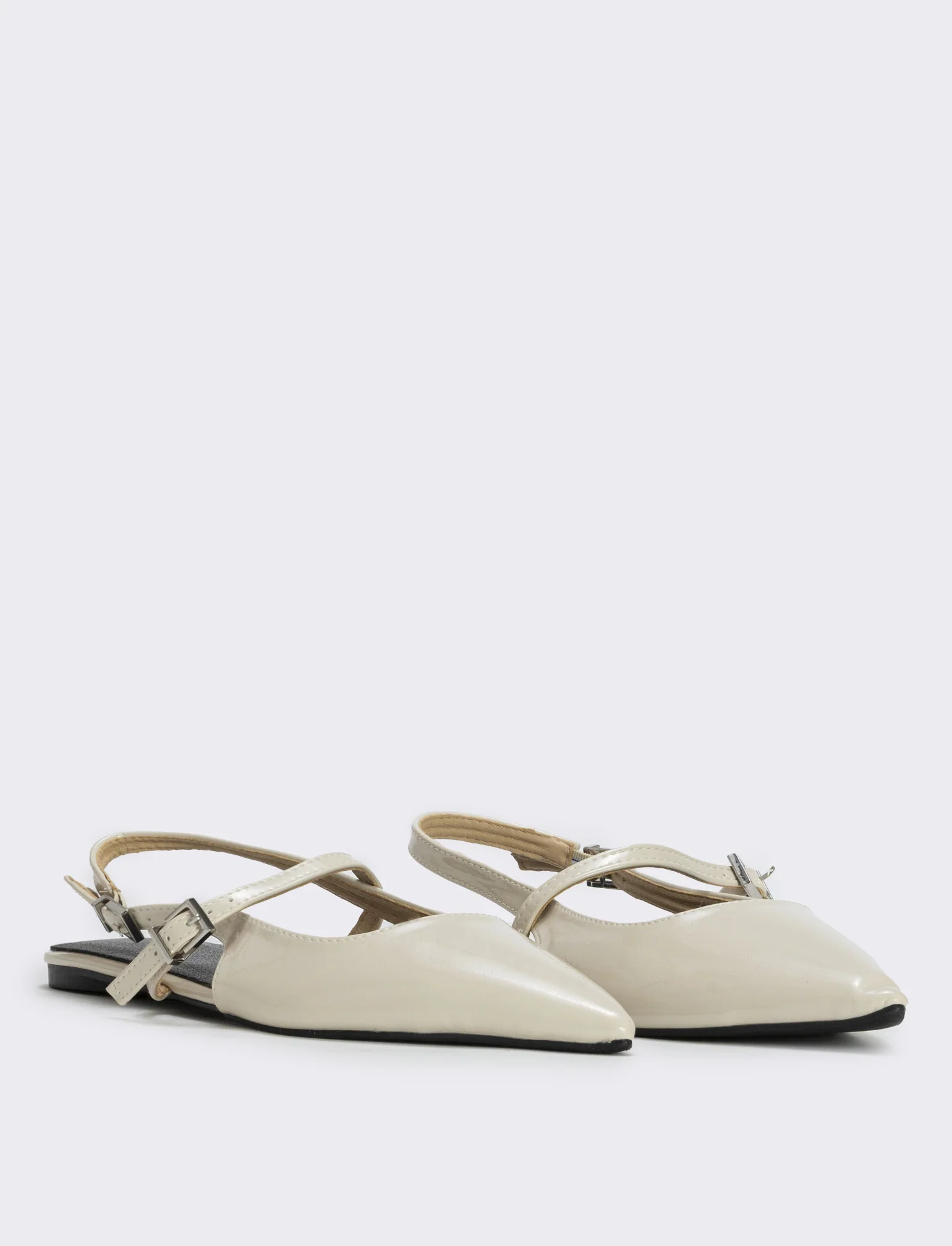 Slingback da in vernice panna - Bianco panna - Image 4