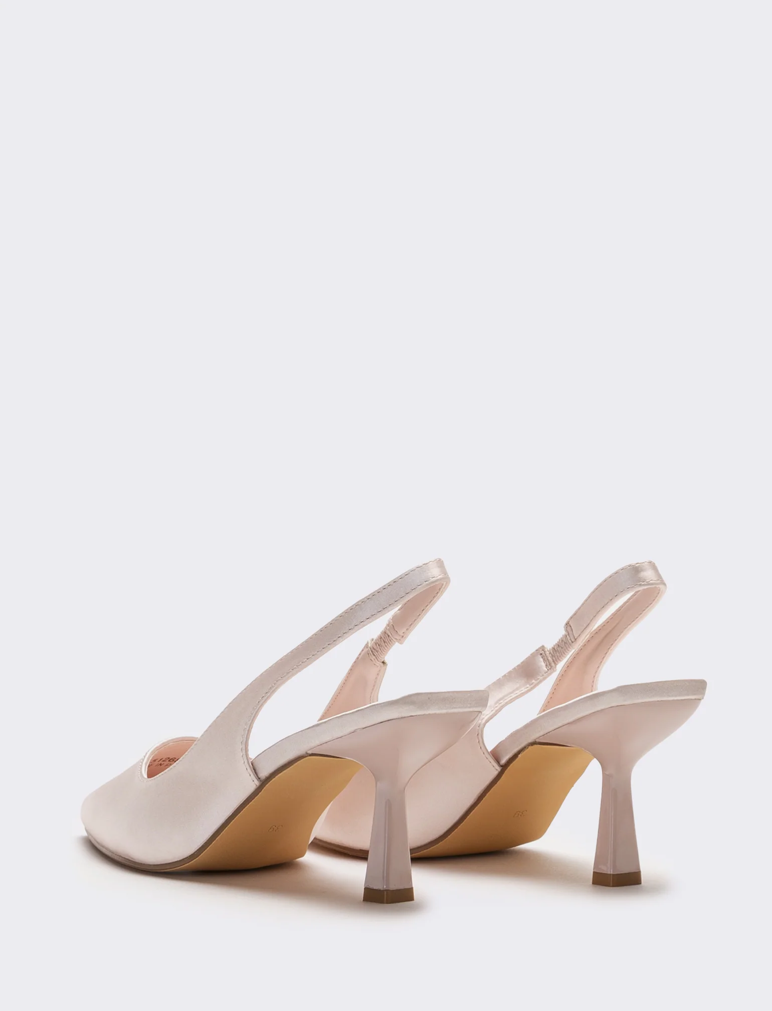 Slingback in raso da donna - Cipria - Image 3