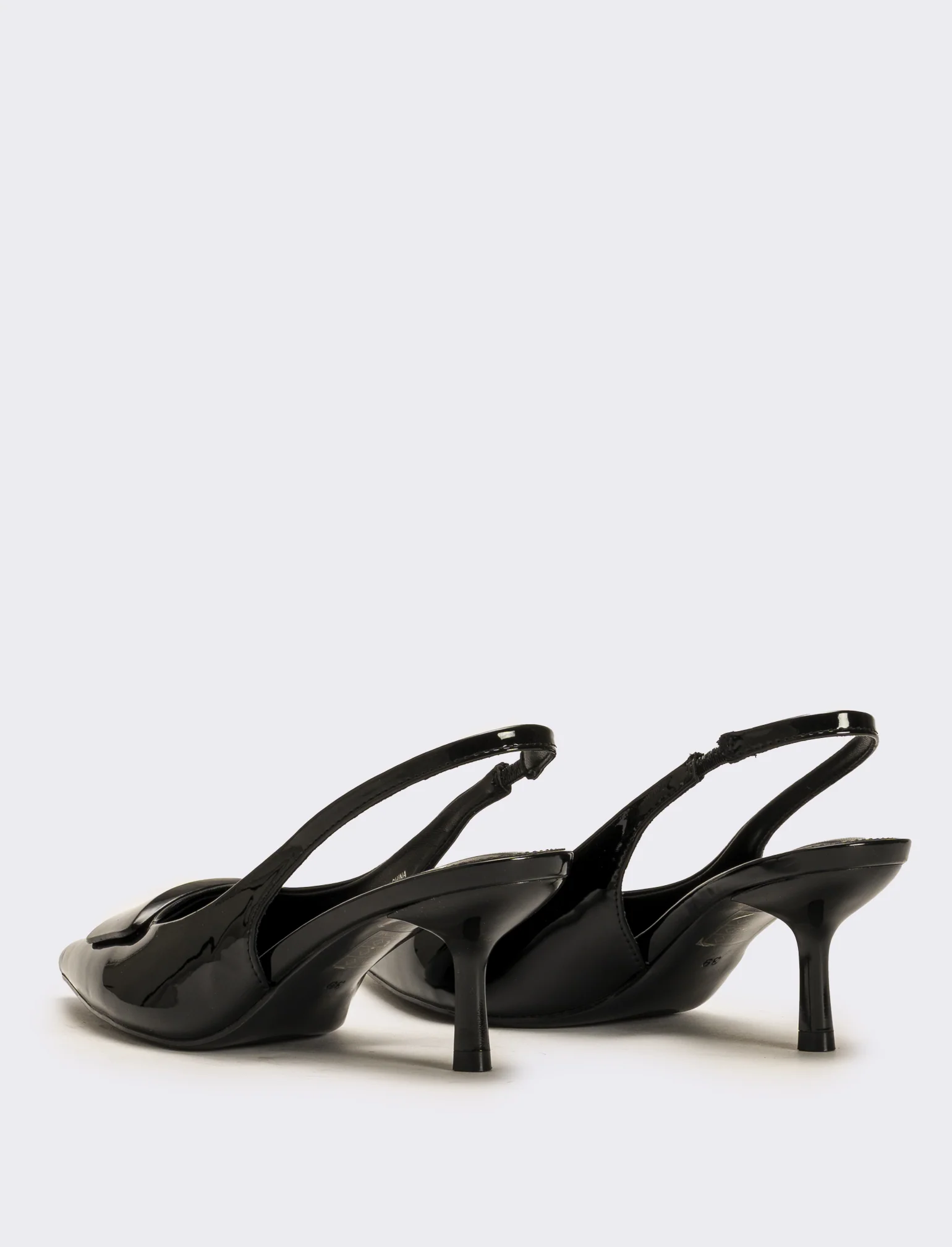 Slingback in vernice da donna - Nero - Image 4