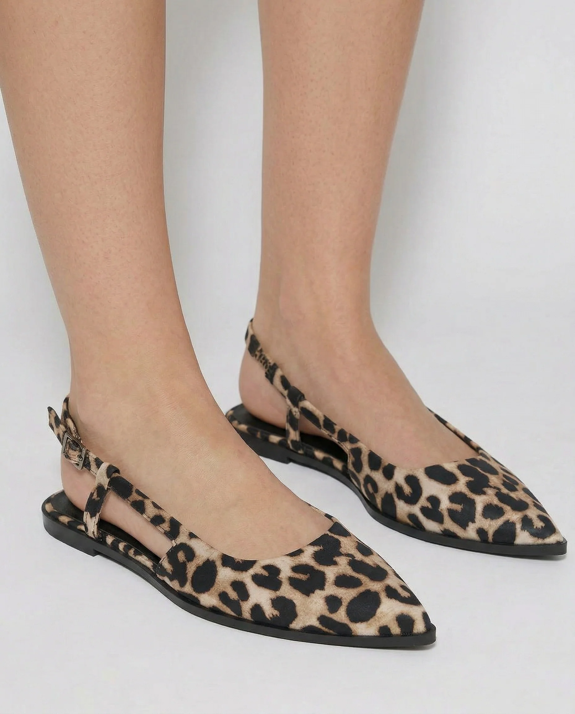 Slingback maculata in satin - Maculato - Image 3