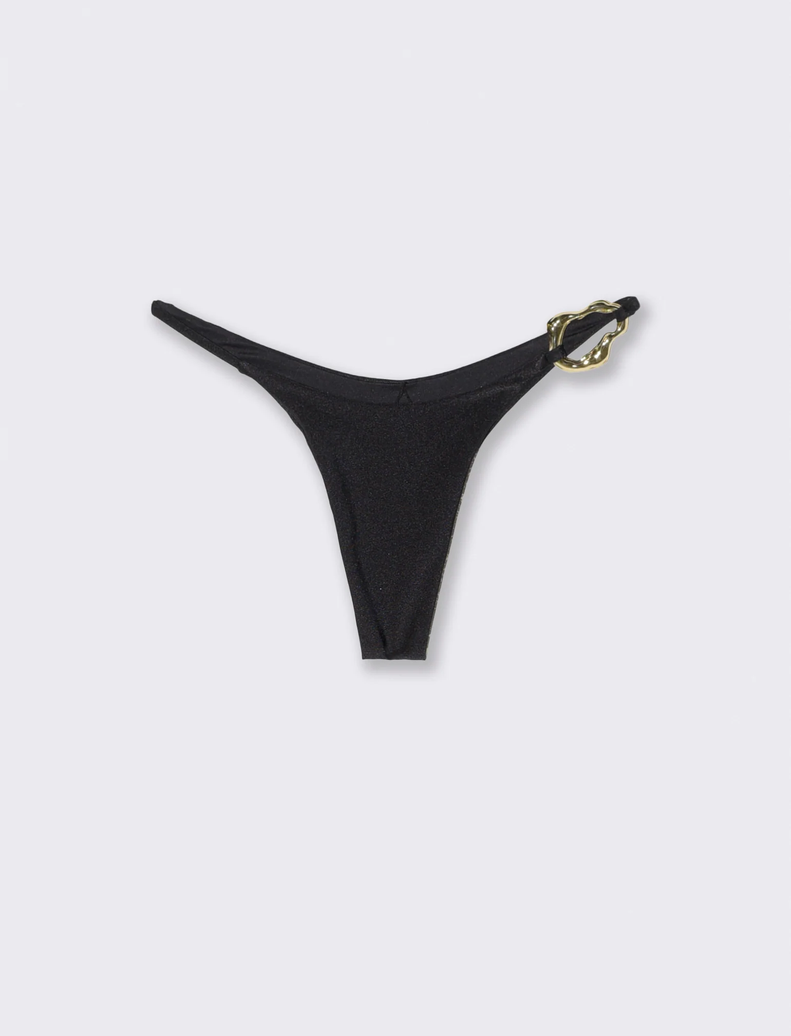 Slip brasiliana con anelli martellati - Nero - Image 2