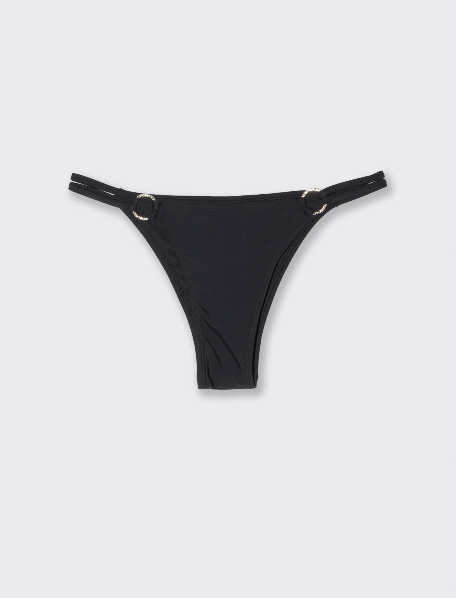 Slip mare con anelli eleganti - Nero - Image 3