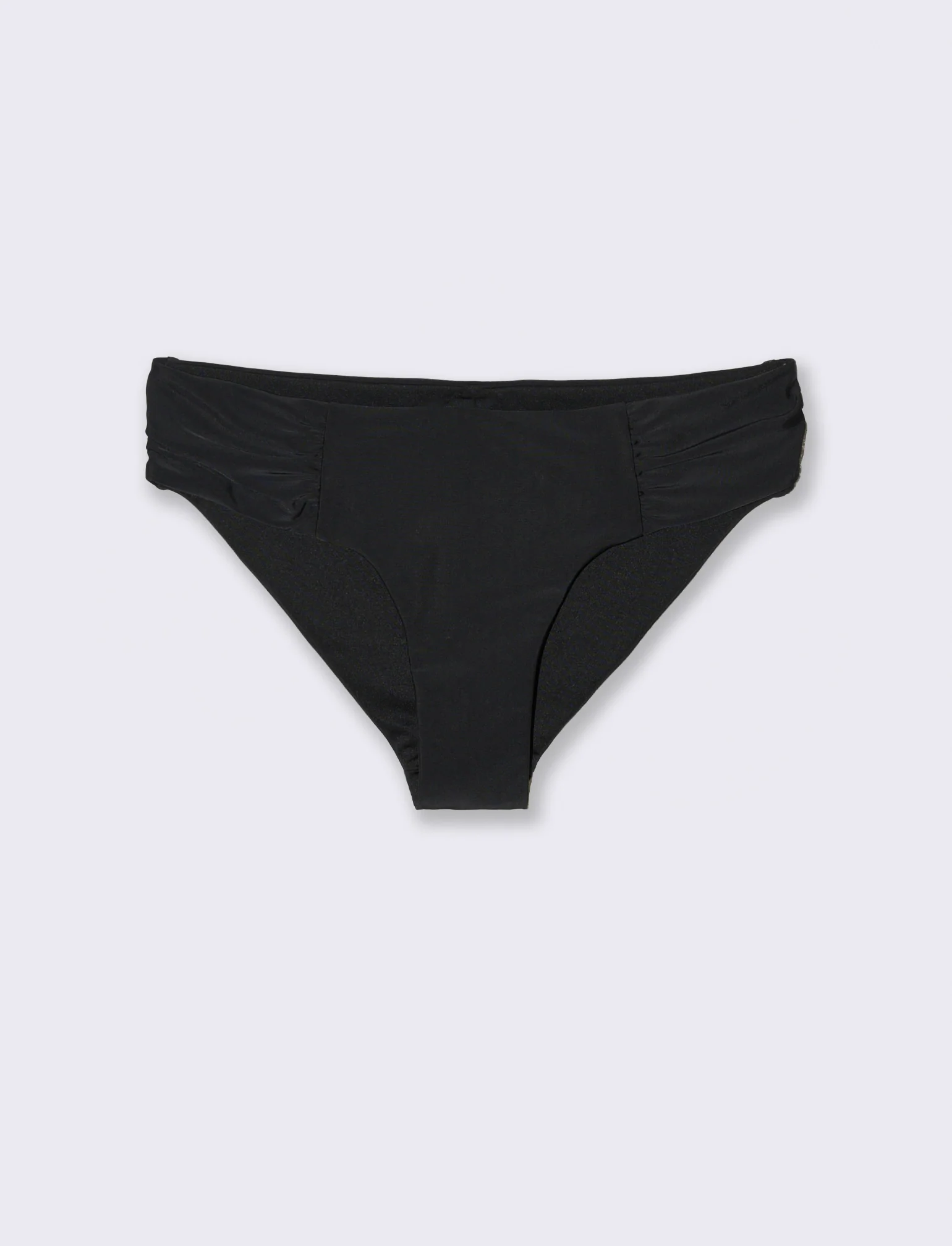 Slip mare donna vita alta con goffratura - Nero