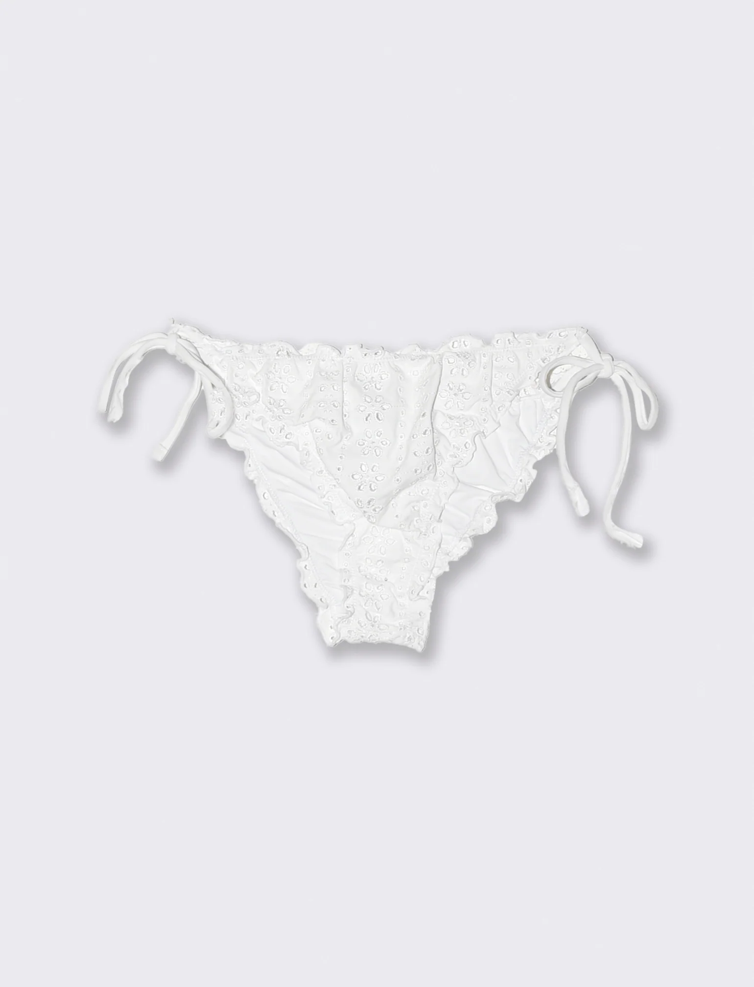 Slip mare in sangallo con laccetti - Bianco - Image 2