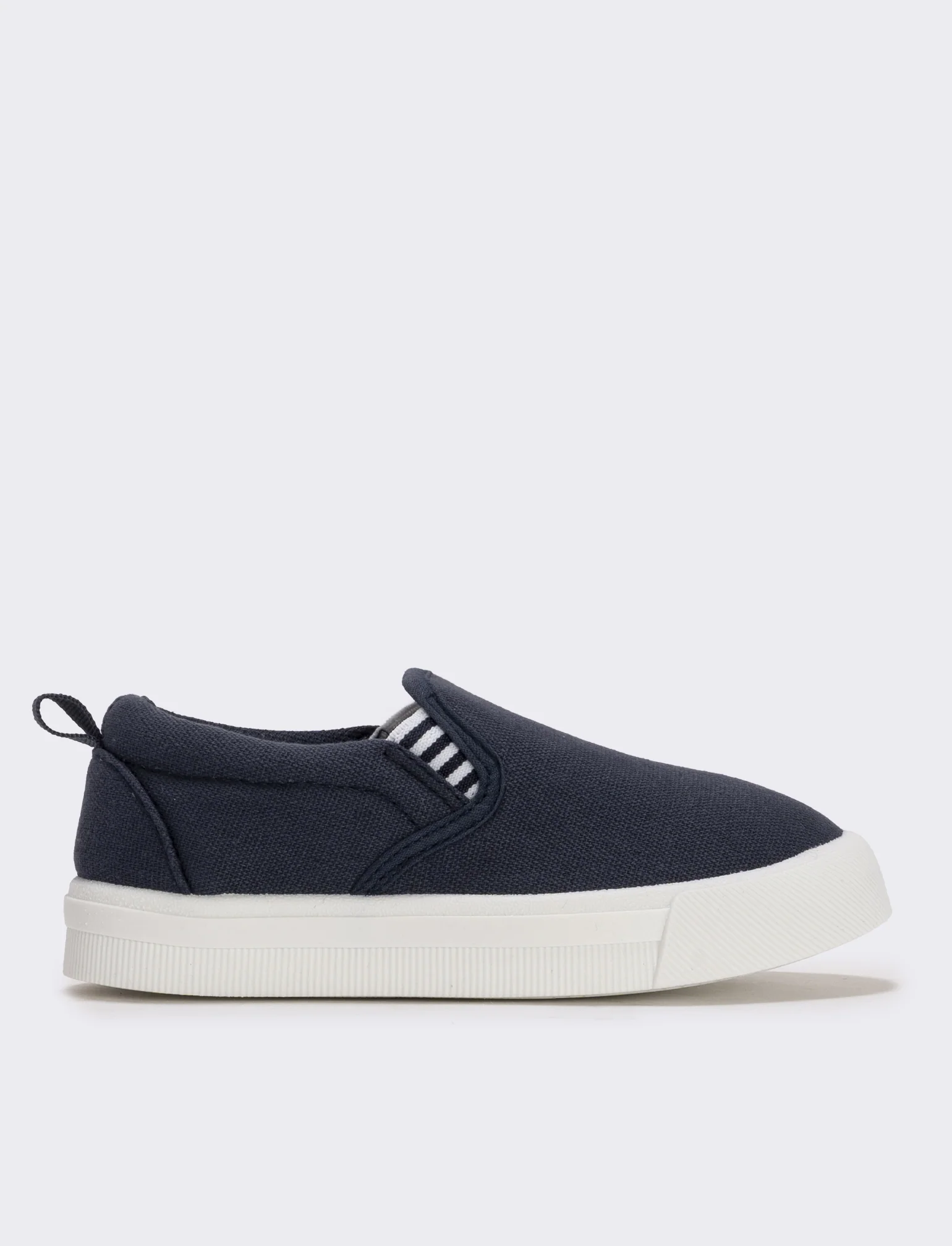 Slip-on blu in denim con elastici - Blu