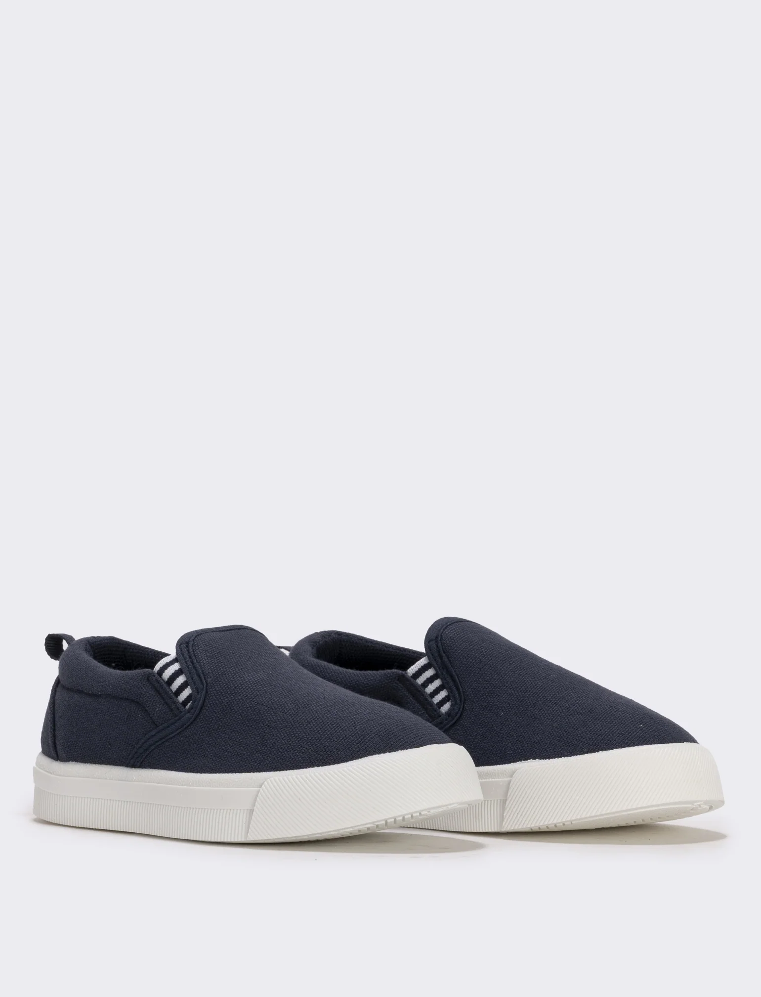 Slip-on blu in denim con elastici - Blu - Image 4