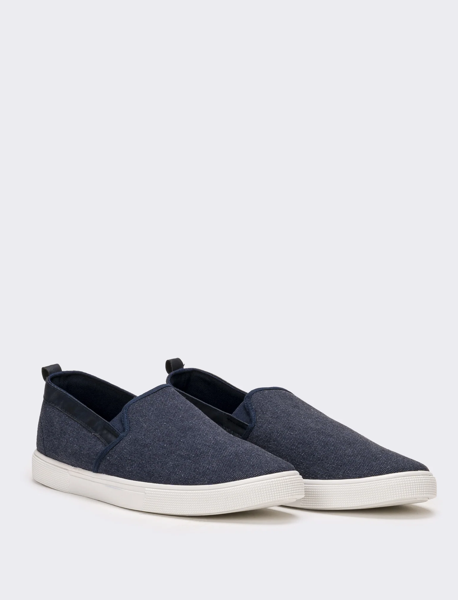 Slip-on da uomo in canvas - Blu - Image 2