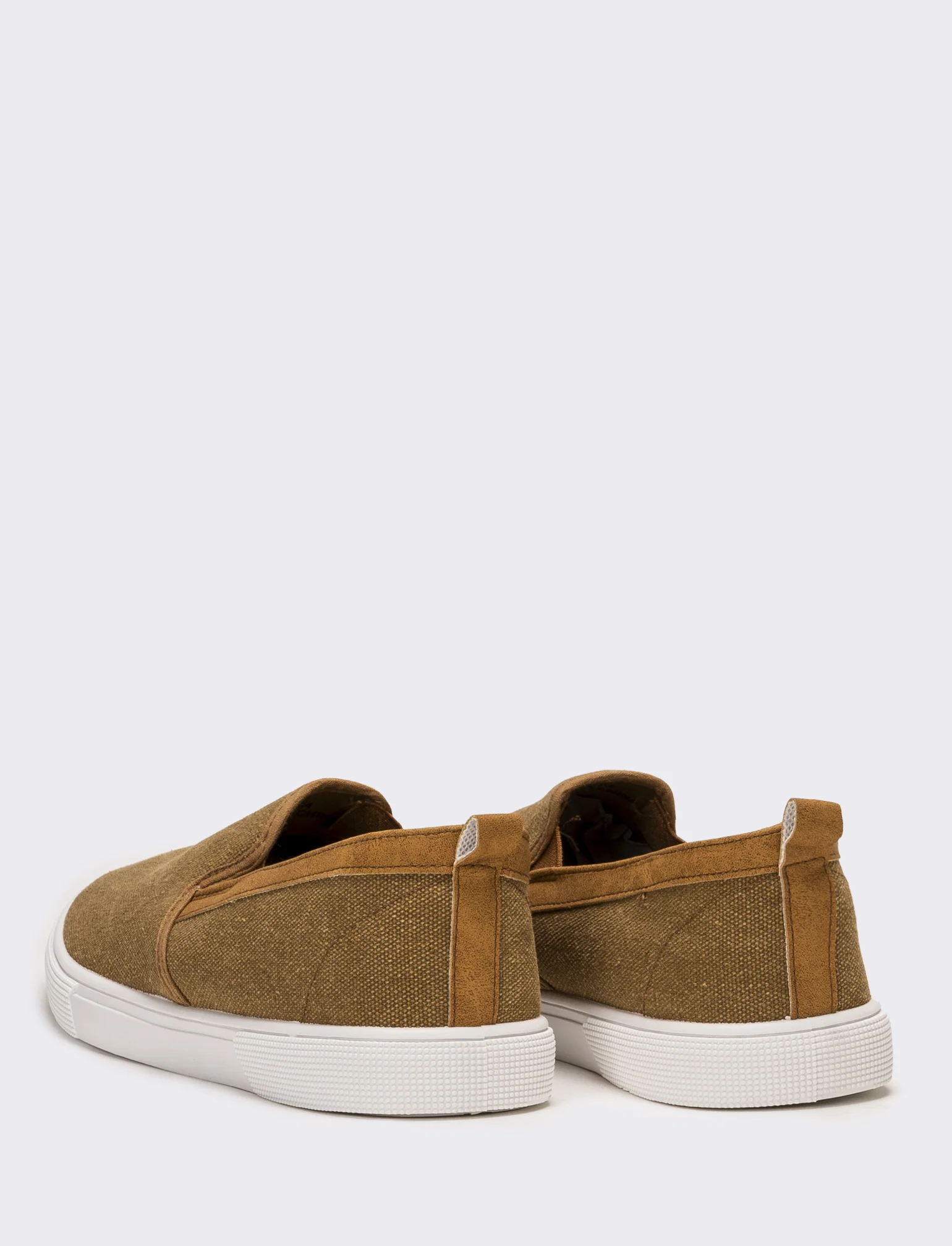 Slip-on da uomo in canvas - Cammello - Image 3