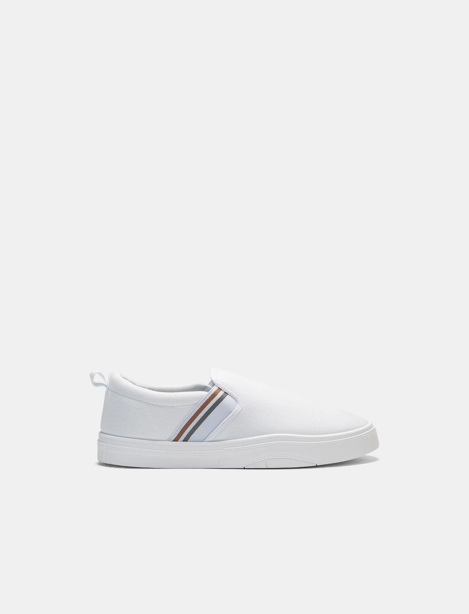 Slip-on da uomo in tela - Bianco