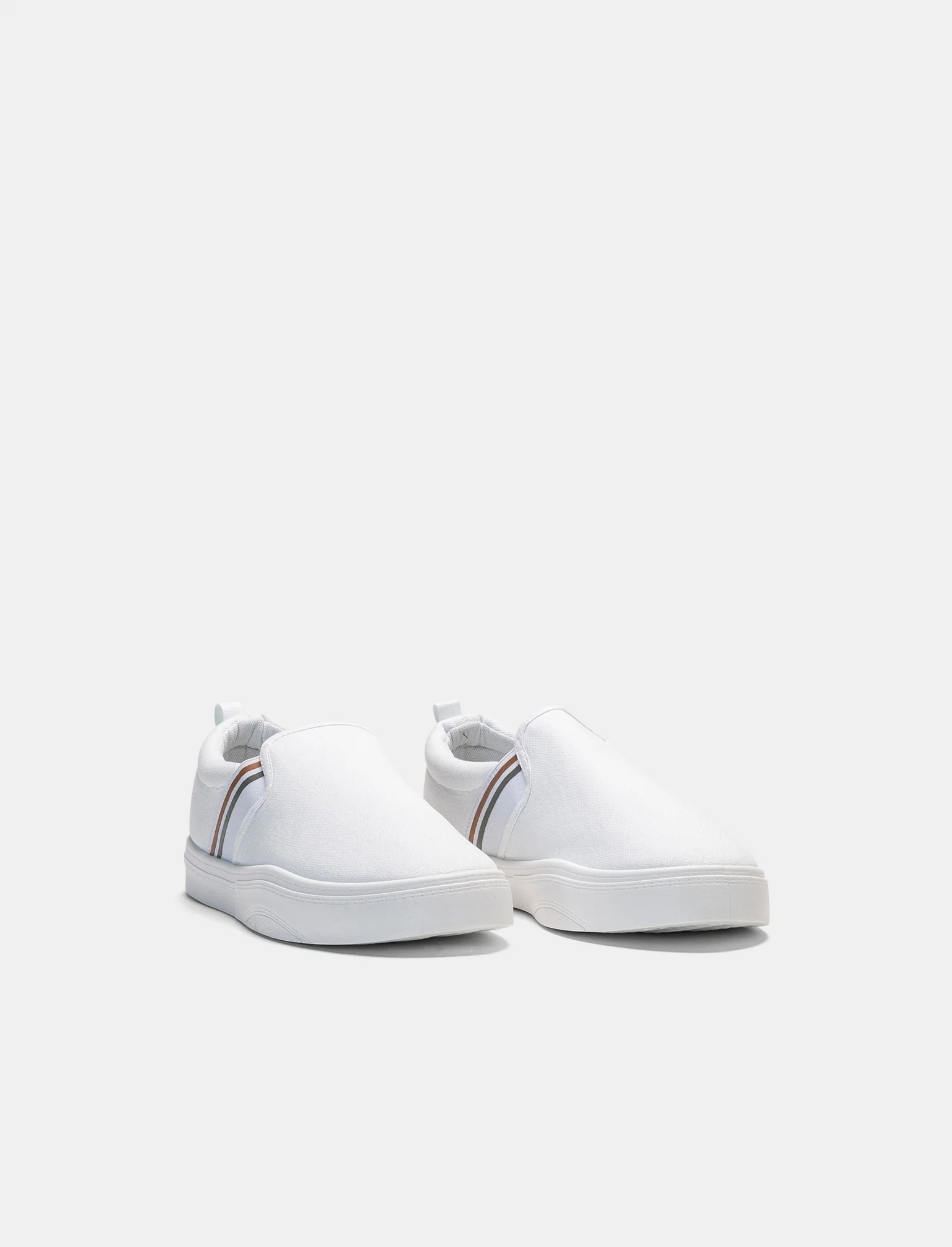 Slip-on da uomo in tela - Bianco - Image 2