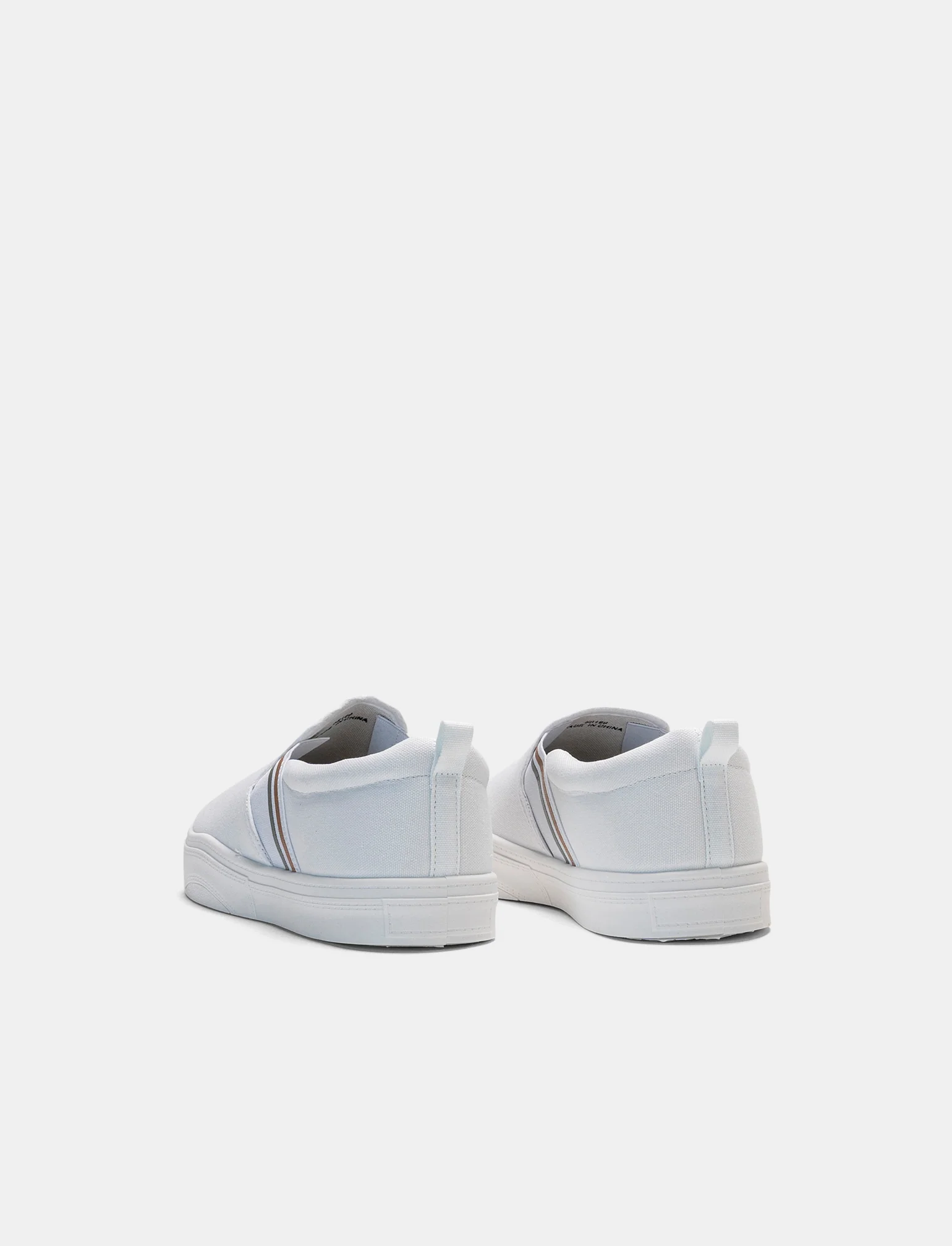 Slip-on da uomo in tela - Bianco - Image 3