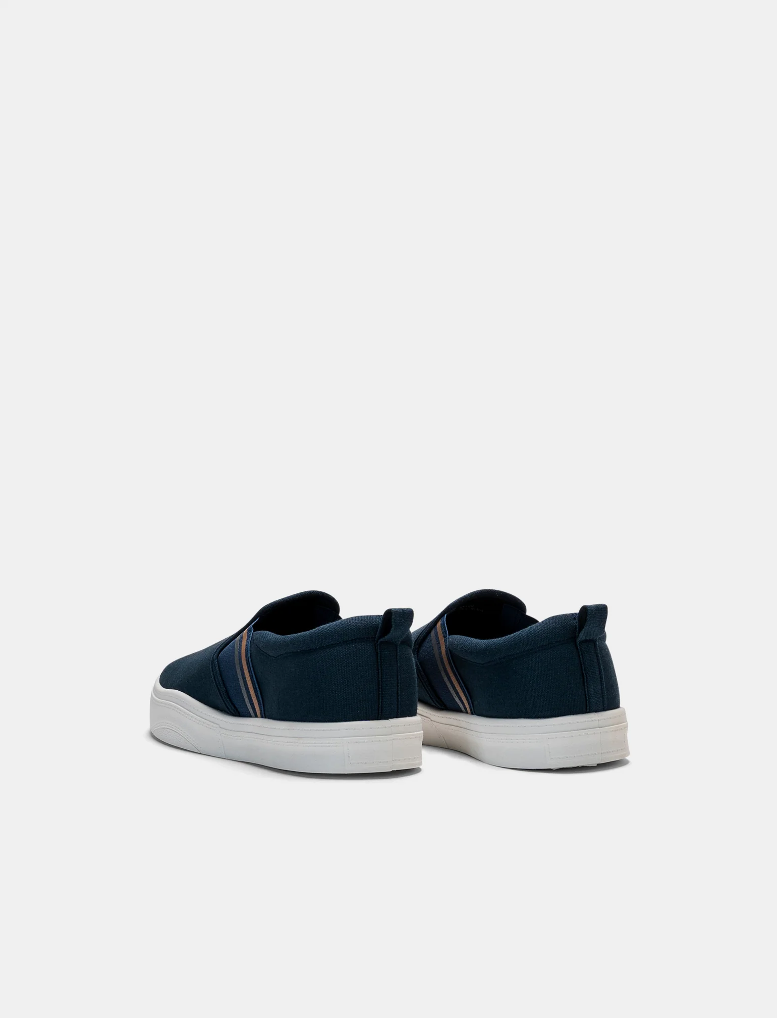 Slip-on da uomo in tela - Blu - Image 3