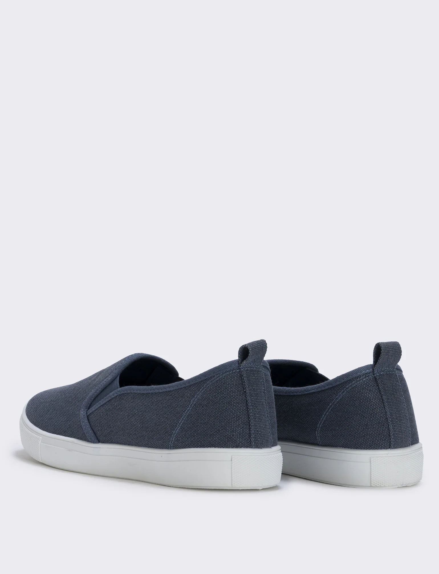 Slip-on in canvas da uomo in due colori - Blu - Image 2