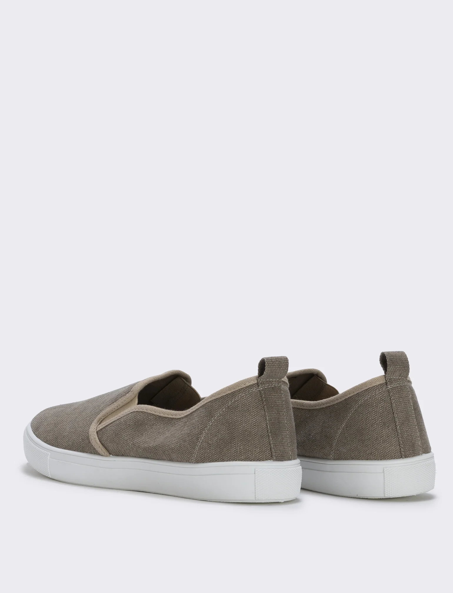 Slip-on in canvas da uomo in due colori - Sabbia - Image 2